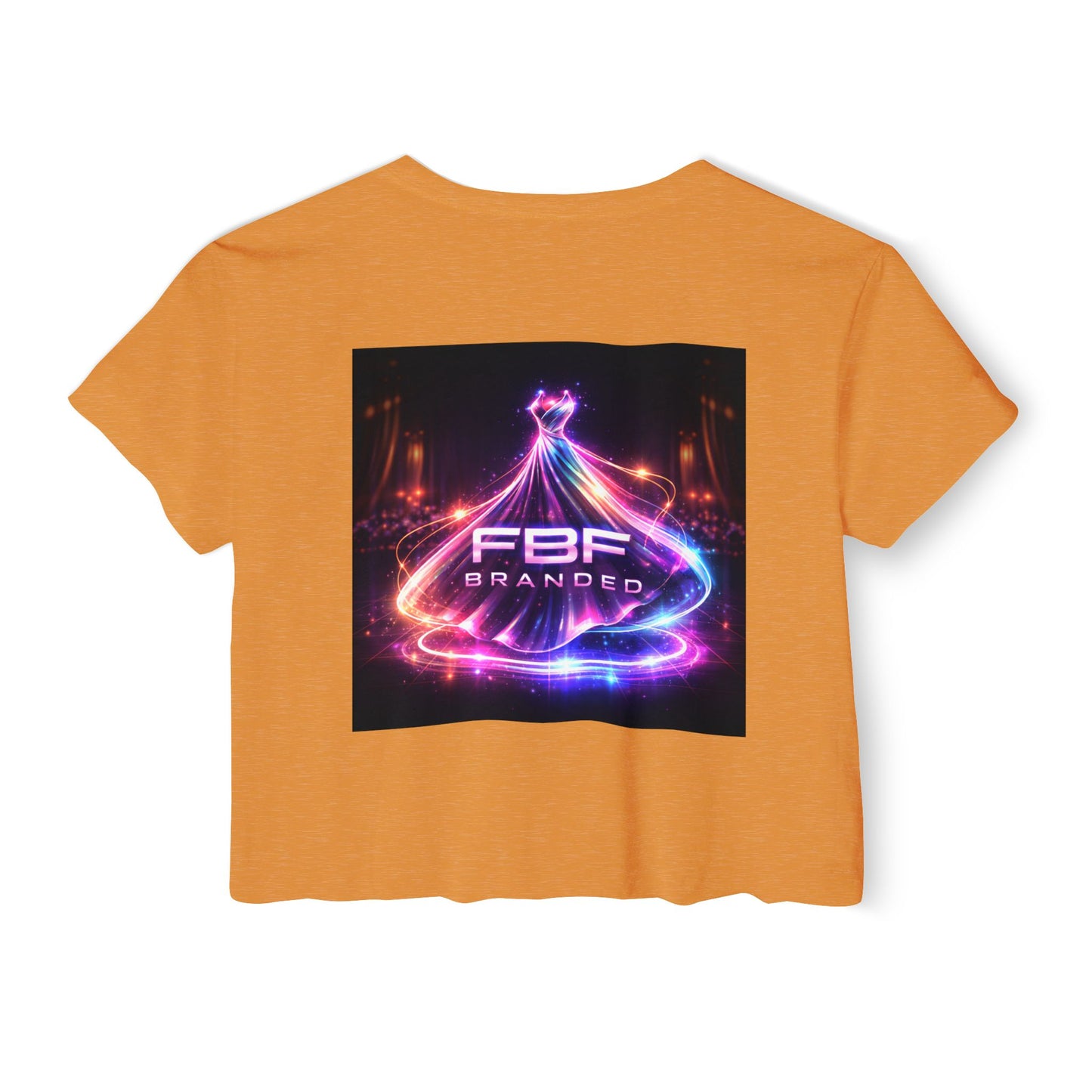 Festival Glow Crop Top — Neon 'FBF Branded' Rave Graphic