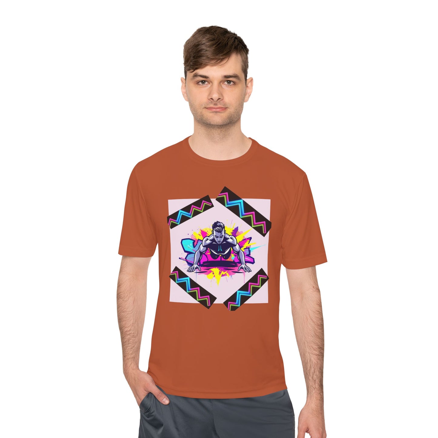 Vibrant Graphic Moisture Wicking Tee for Active Lifestyle