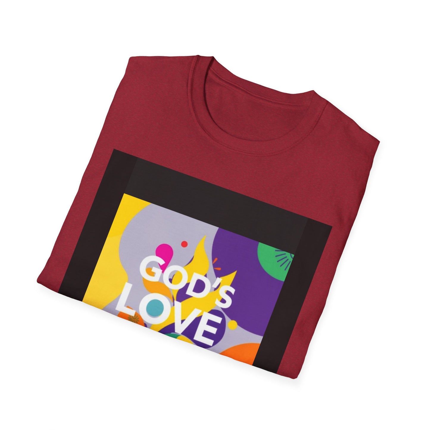 Unisex Softstyle T-Shirt with God's Love Design, Faith Shirt, Inspirational Tee, Christian Apparel, Gift for Believers, Everyday Wear