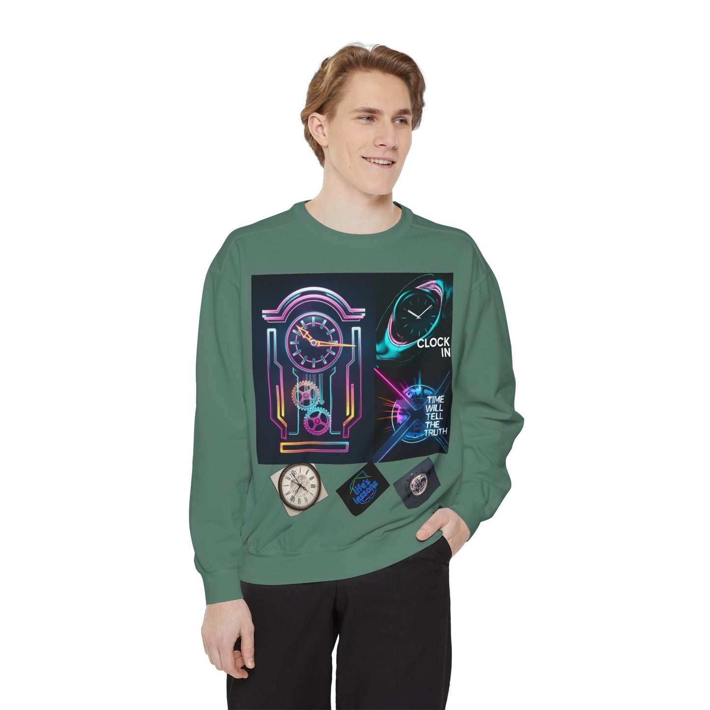 Retro Neon Clock Sweatshirt