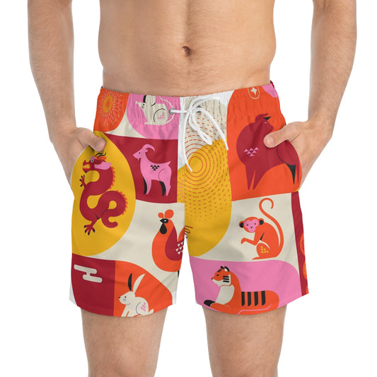 Chinese spirit animas Swim Trunks (AOP)