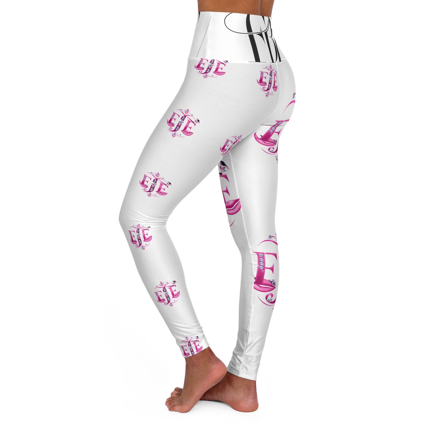 High Waisted Yoga Leggings with FBF Design – Stylish Activewear for Fitness, Yoga, or Loungewear, Perfect for Workouts and Relaxation