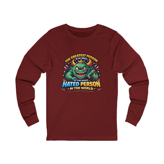 Greatest hated monster Unisex Jersey Long Sleeve Tee