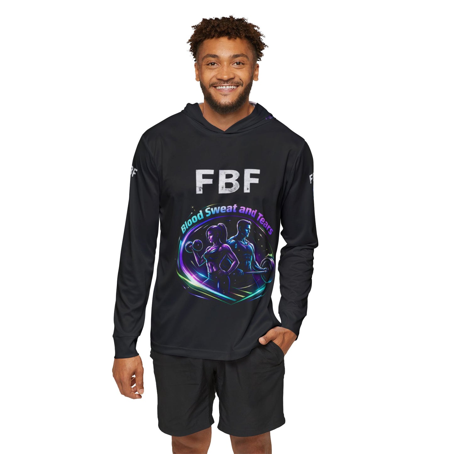 FBF Fitness Hoodie — 'Blood Sweat and Tears' Gym Warmup Pullover