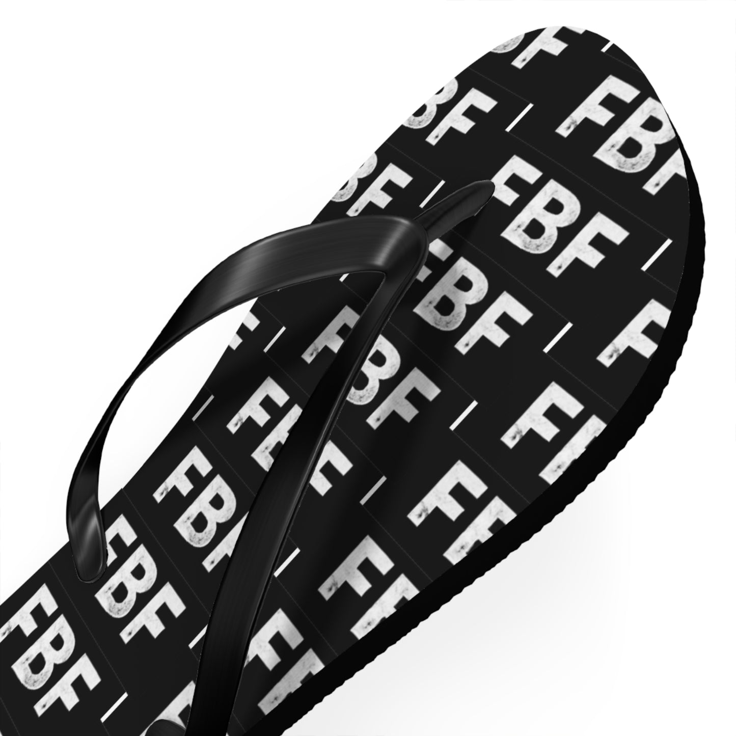 Trendy Flip Flops with FBF Print - Summer Vacation Footwear, Beach Wear, Casual Sandals, Gift for Sun Lovers, Stylish Pool Slides