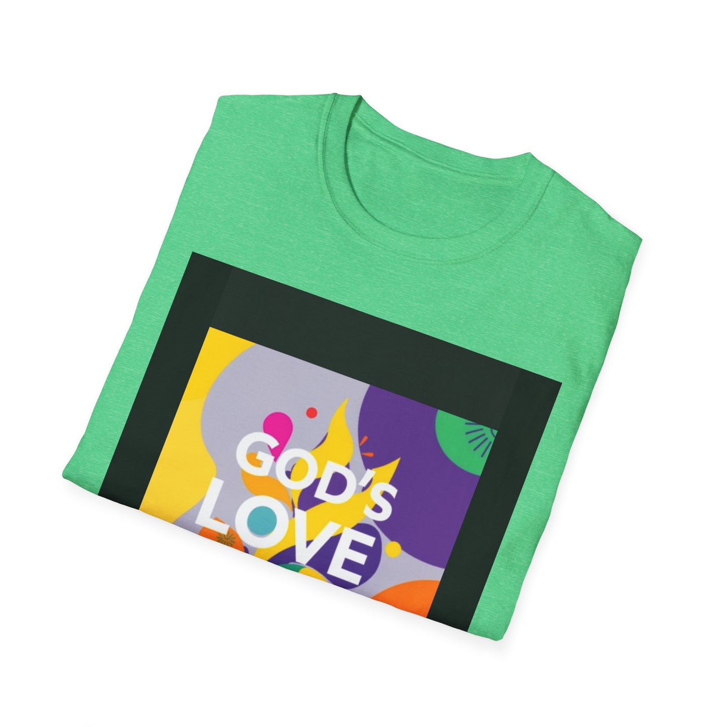 Unisex Softstyle T-Shirt with God's Love Design, Faith Shirt, Inspirational Tee, Christian Apparel, Gift for Believers, Everyday Wear