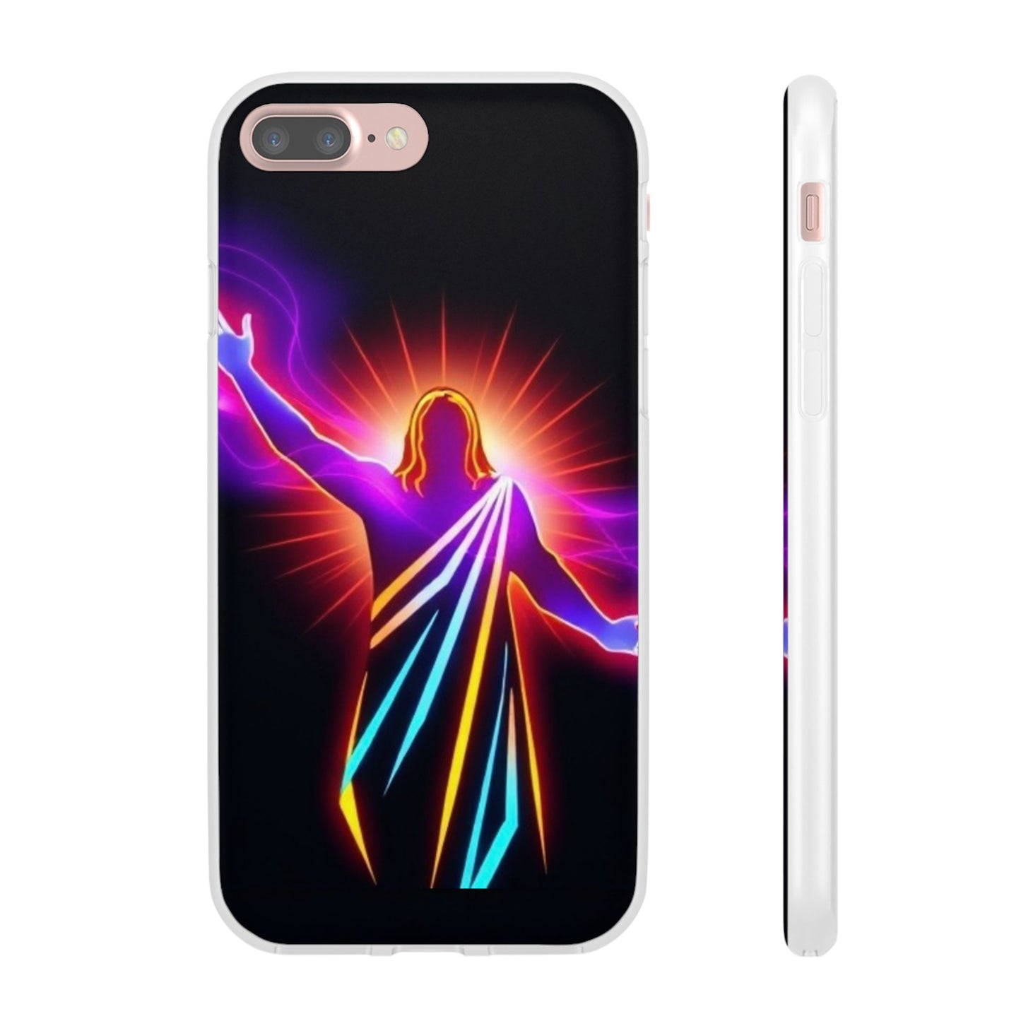 Inspirational Jesus Flexi Case - Colorful Phone Cover for Spiritual Connection