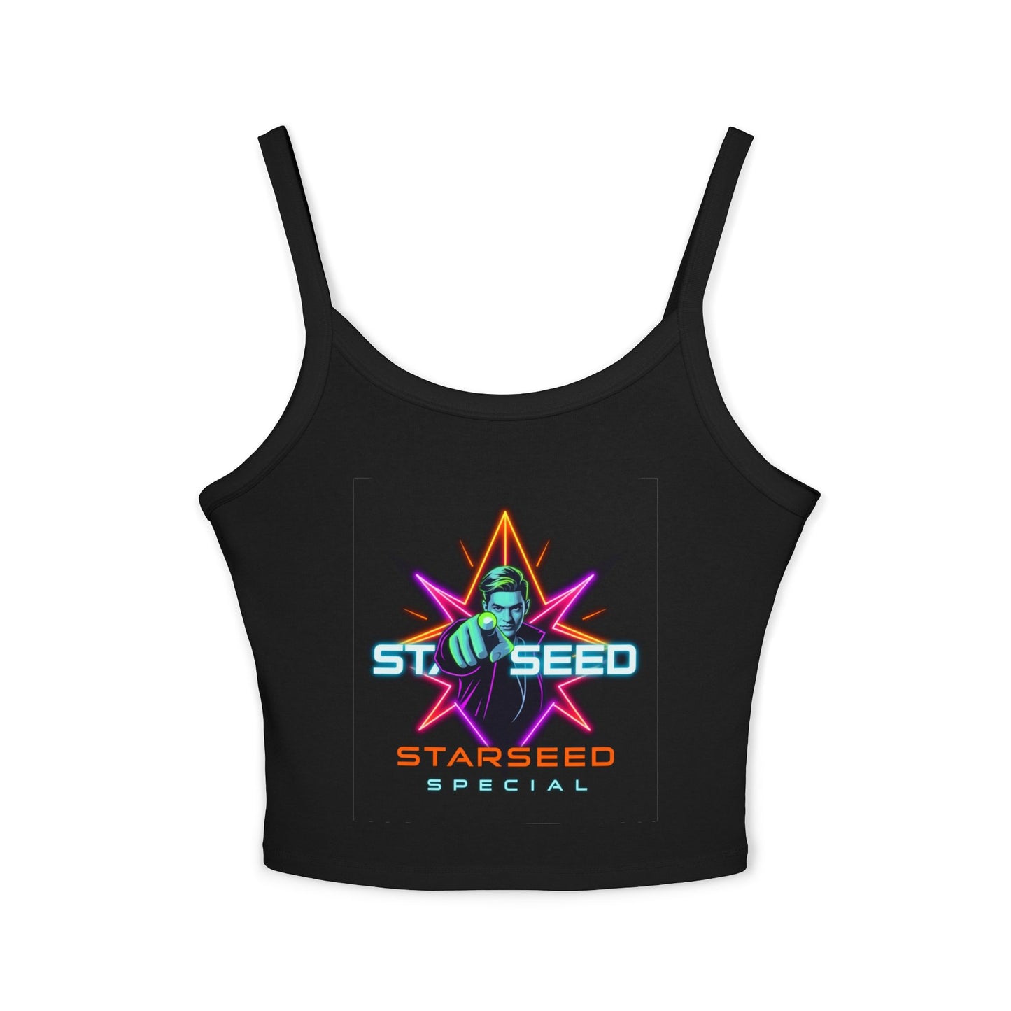 Starseed Graphic Tank Top, Women's Spaghetti Strap Top, Boho Style, Festival Attire, Summer Fashion, Gift for Her