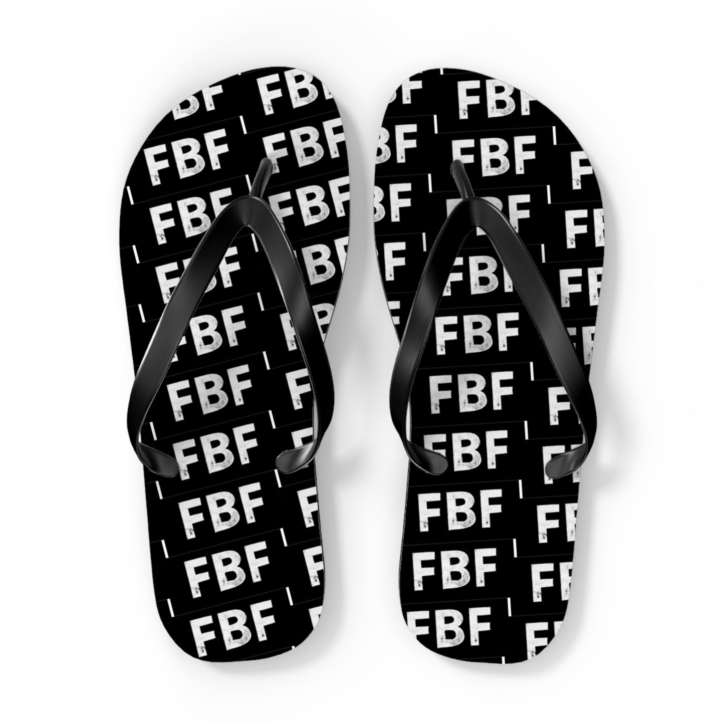 Trendy Flip Flops with FBF Print - Summer Vacation Footwear, Beach Wear, Casual Sandals, Gift for Sun Lovers, Stylish Pool Slides