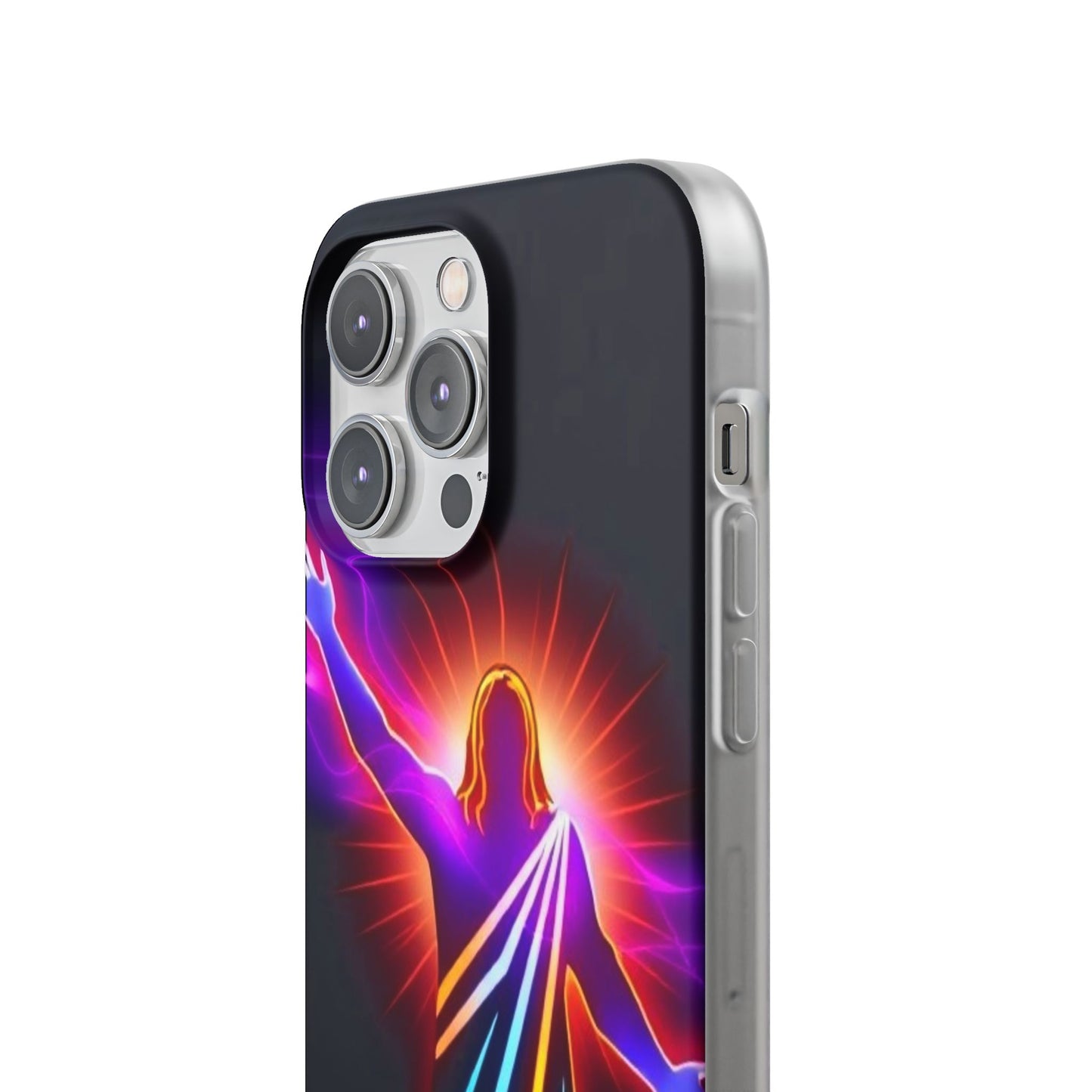 Inspirational Jesus Flexi Case - Colorful Phone Cover for Spiritual Connection