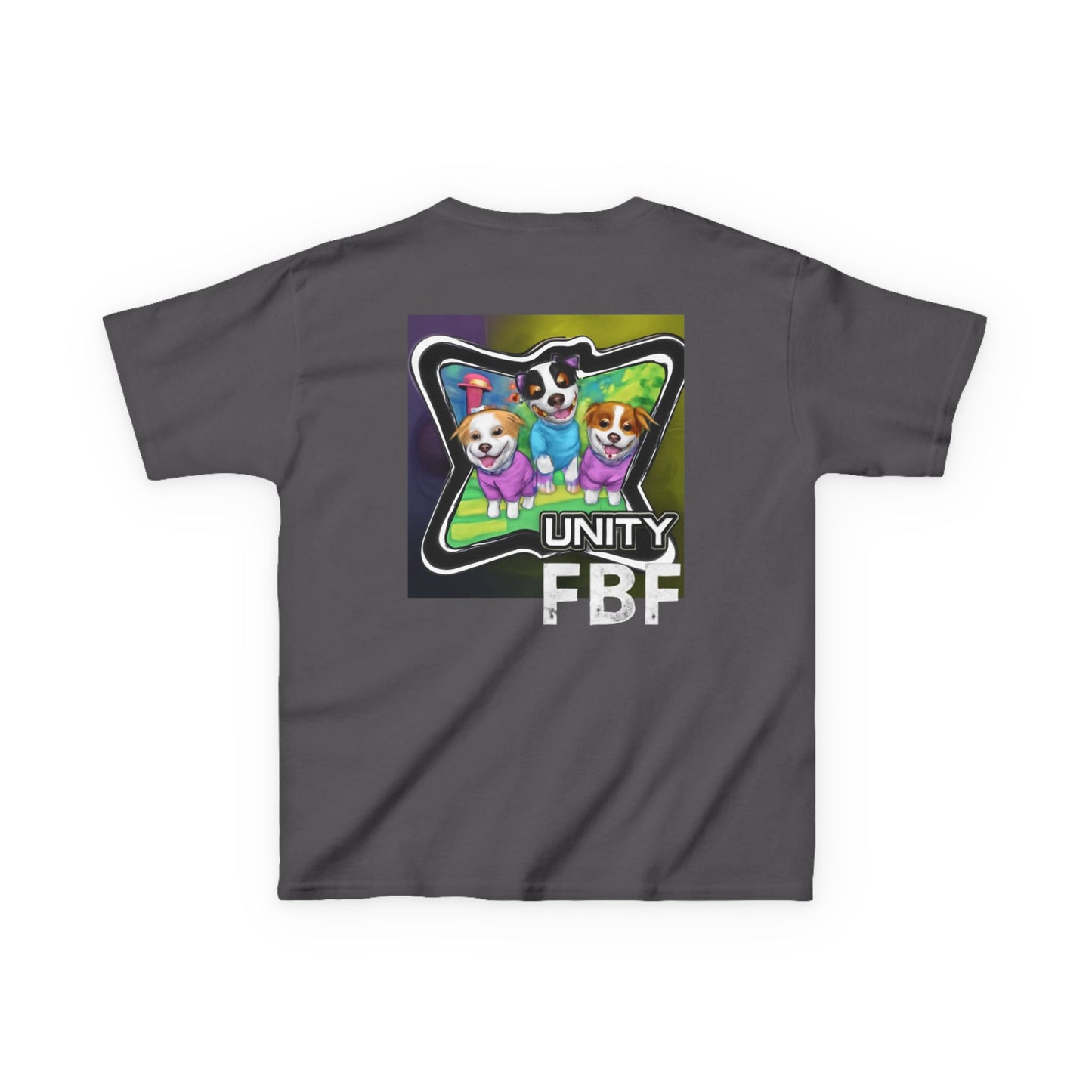 Colorful Dog-Themed Kids Tee - 'Unity Fun' Design