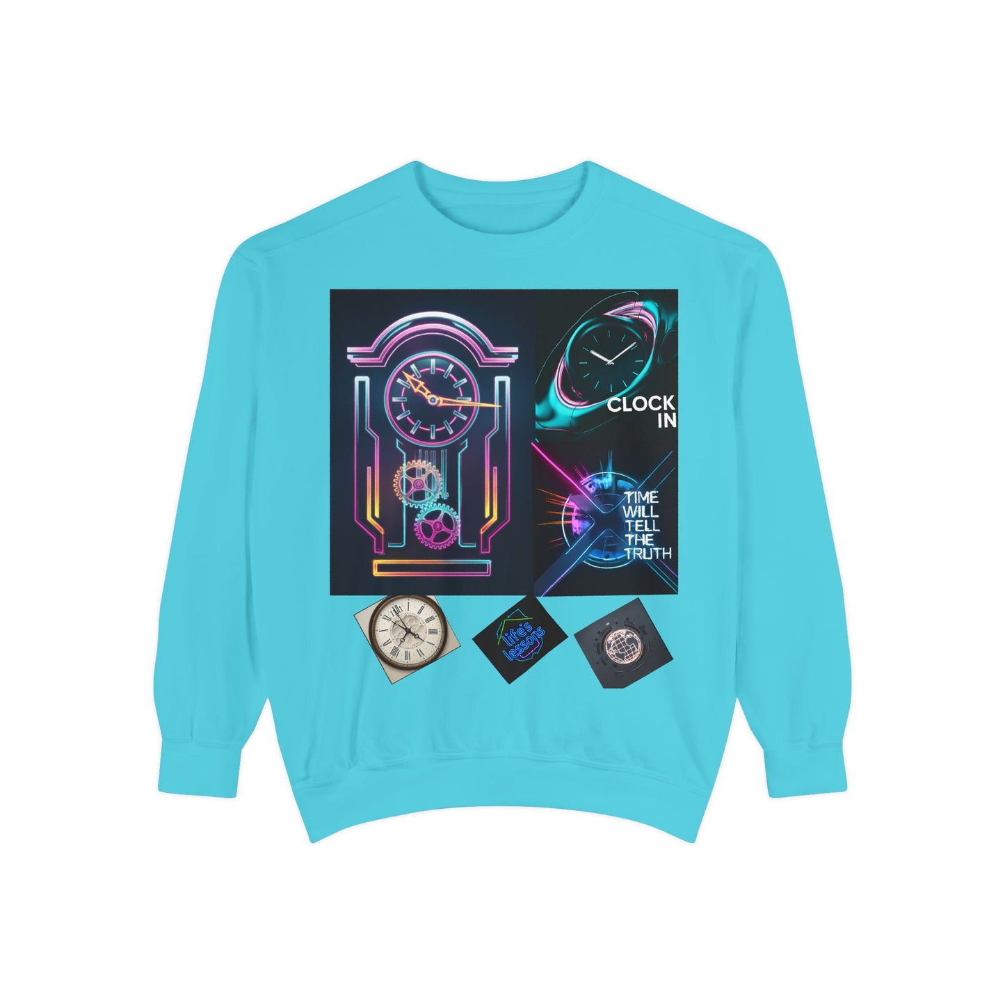 Retro Neon Clock Sweatshirt