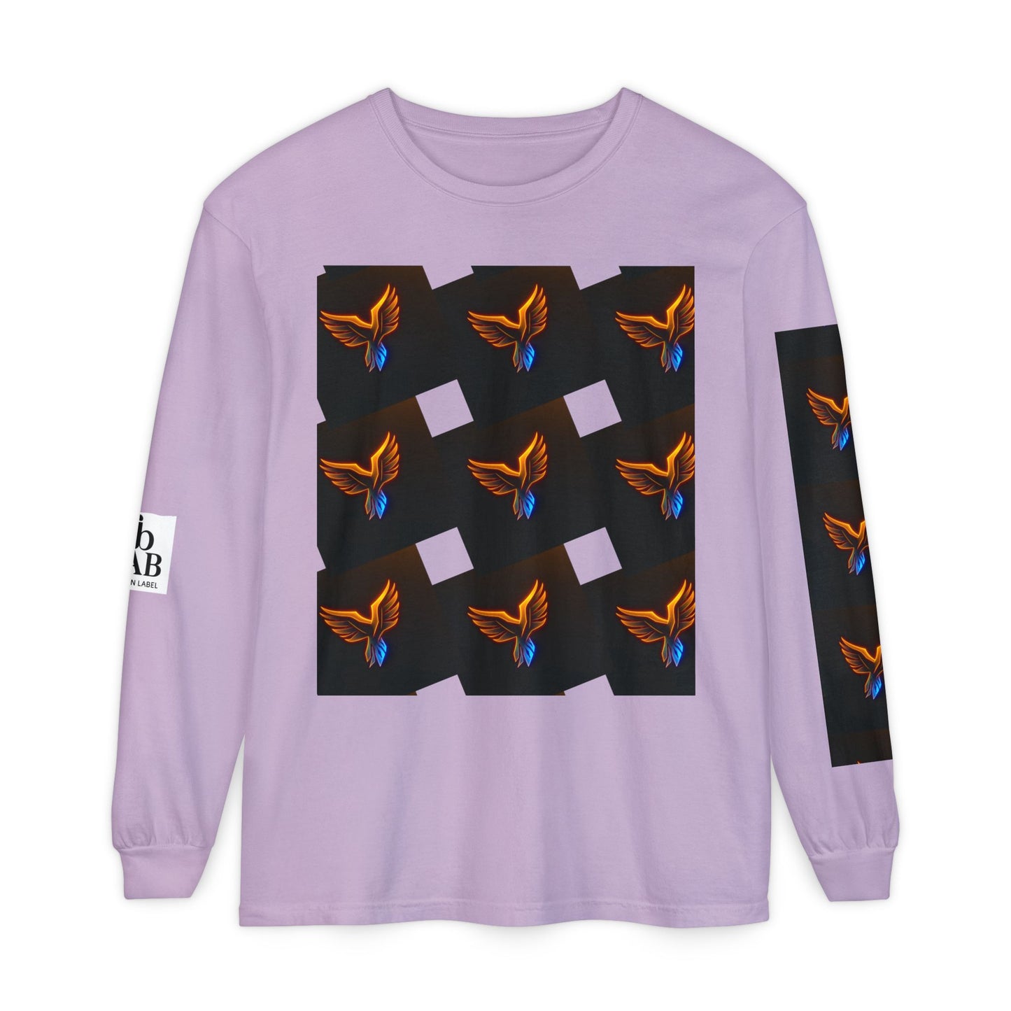 Vibrant Long Sleeve T-Shirt with Phoenix Design - Casual Wear for Bird Lovers, Gifts, Unique Fashion, Everyday Style, Unisex Apparel