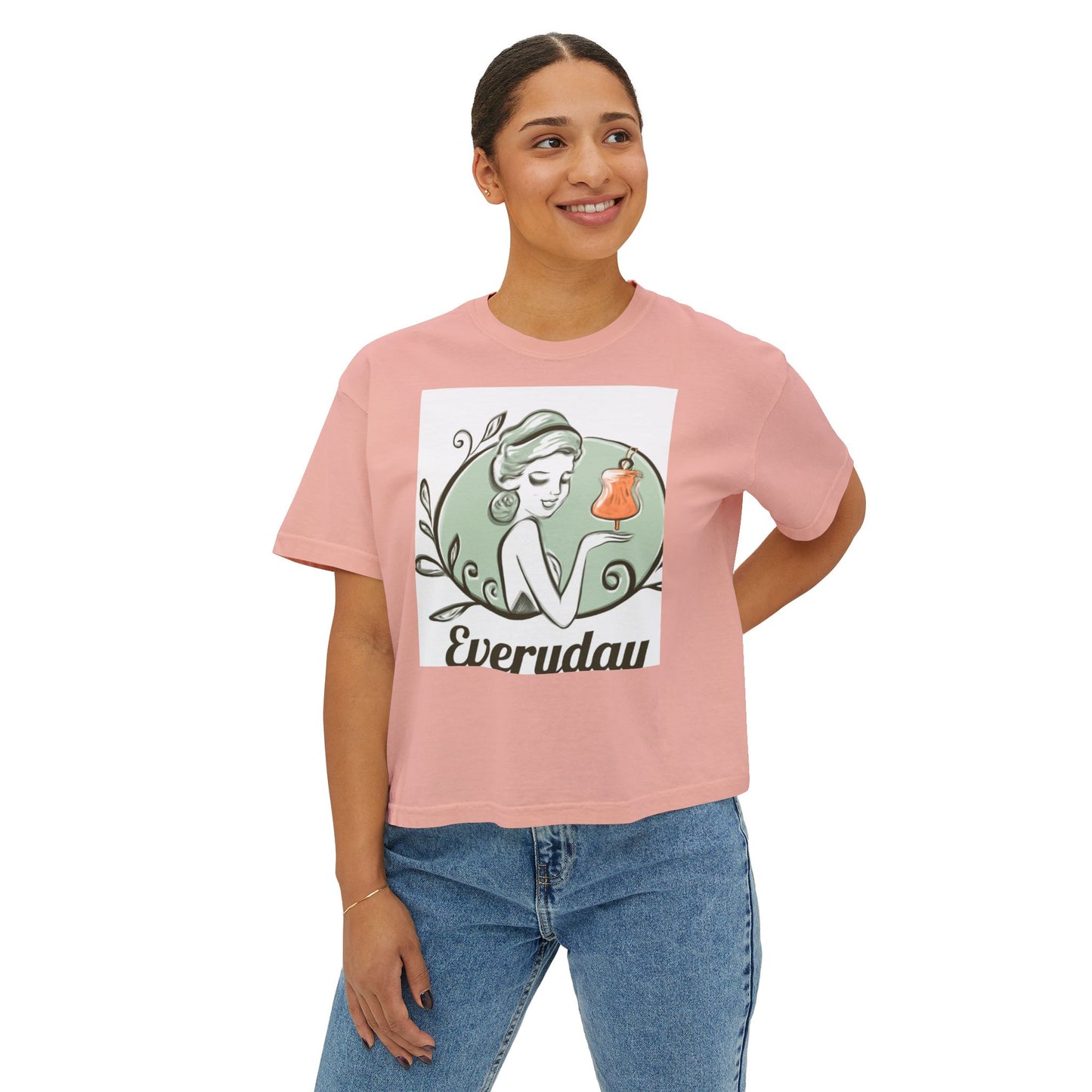 Everyday Vintage Beauty Boxy Tee — Women’s Graphic Fashion Top