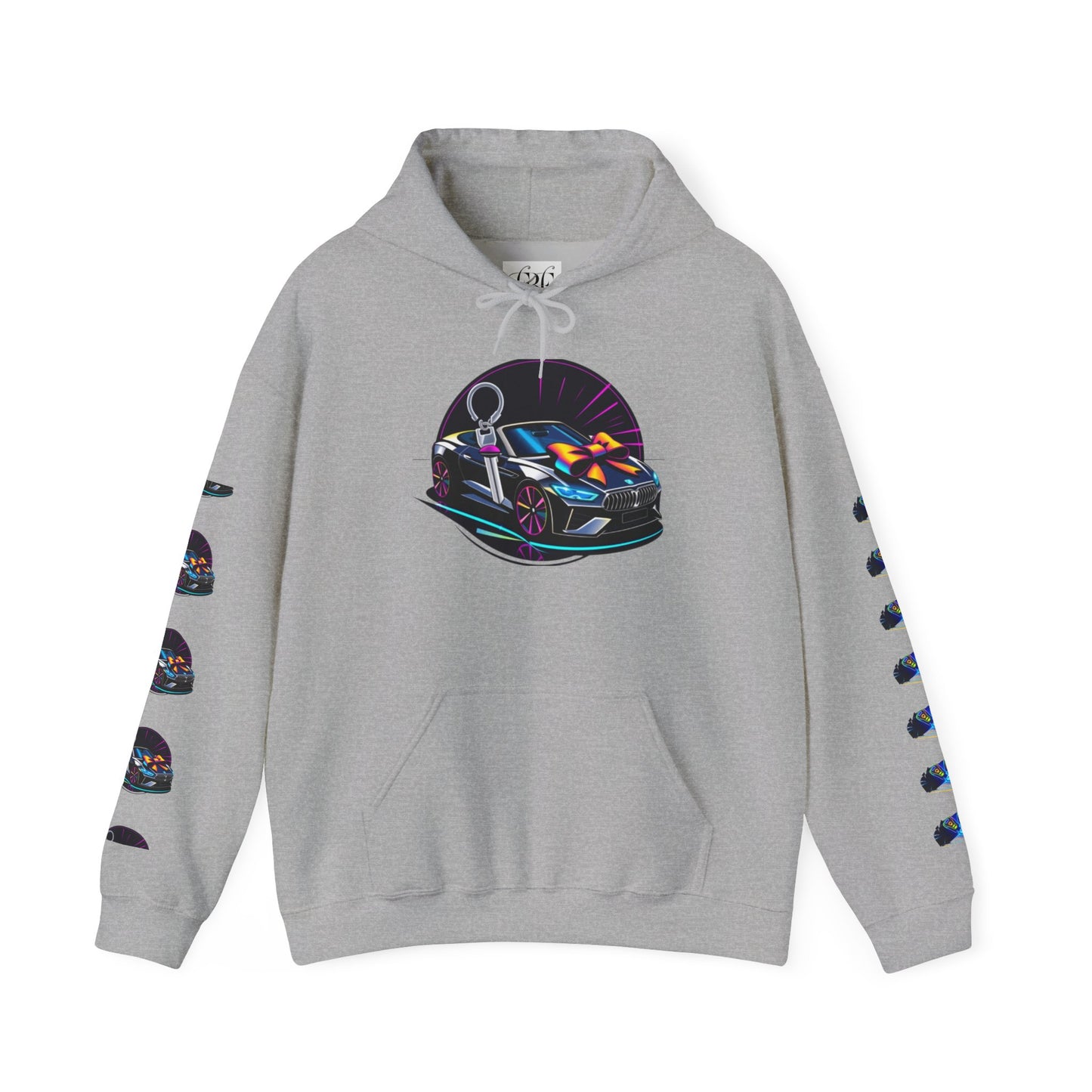 Stylish Unisex Heavy Blend™ Hoodie with Neon Design - Perfect for Winter Fashion & Casual Outings