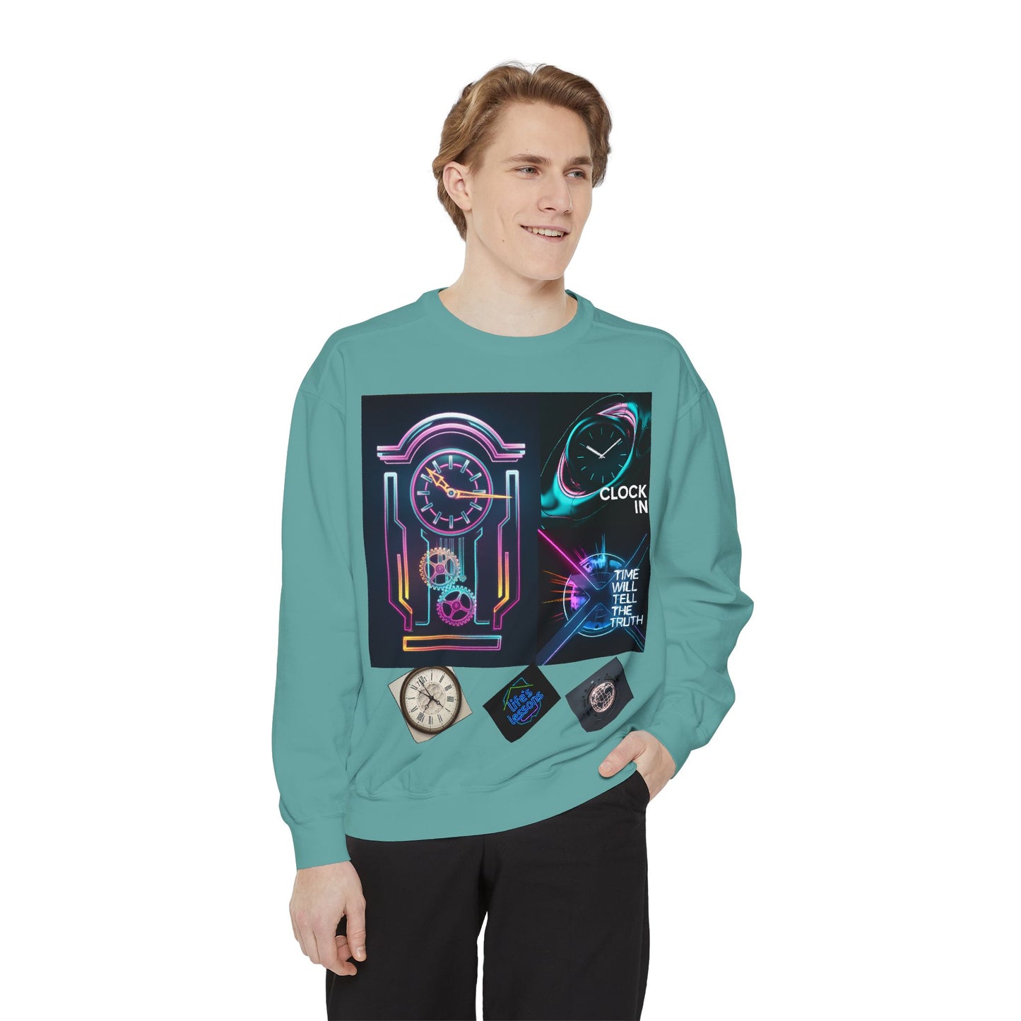 Retro Neon Clock Sweatshirt
