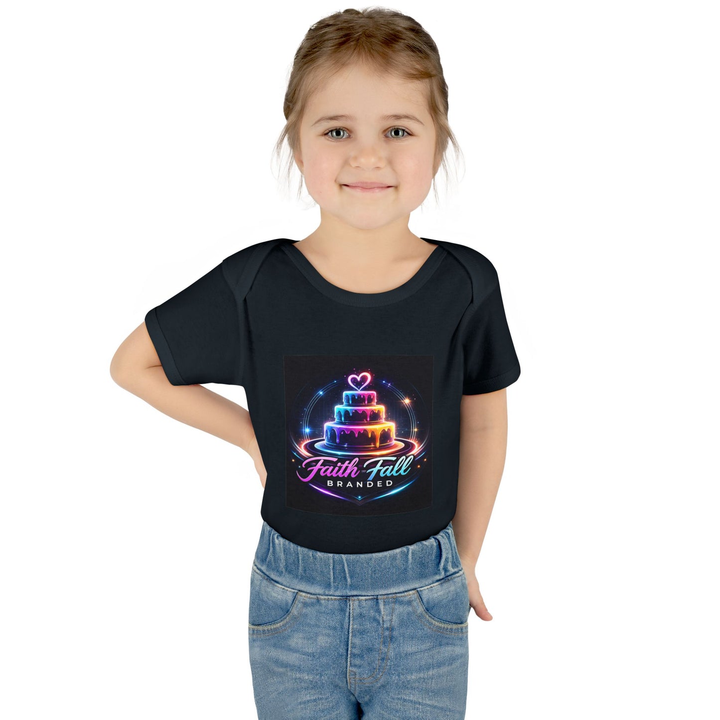 Infant Bodysuit — Neon Cake 'Faith, Fall, Brander' Baby Onesie