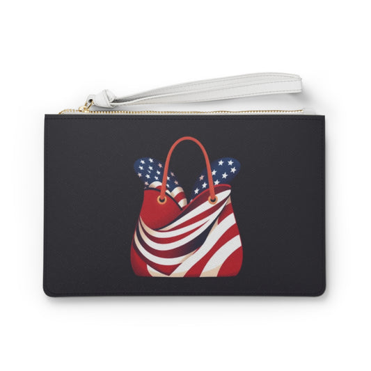 Patriotic Clutch Bag | July 4th Accessories, American Flag Pouch, Festival Handbag, Women's Clutch, USA Pride