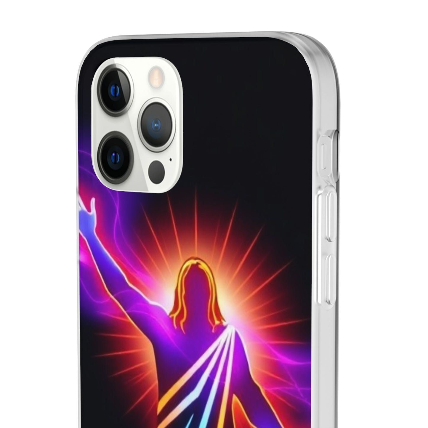 Inspirational Jesus Flexi Case - Colorful Phone Cover for Spiritual Connection