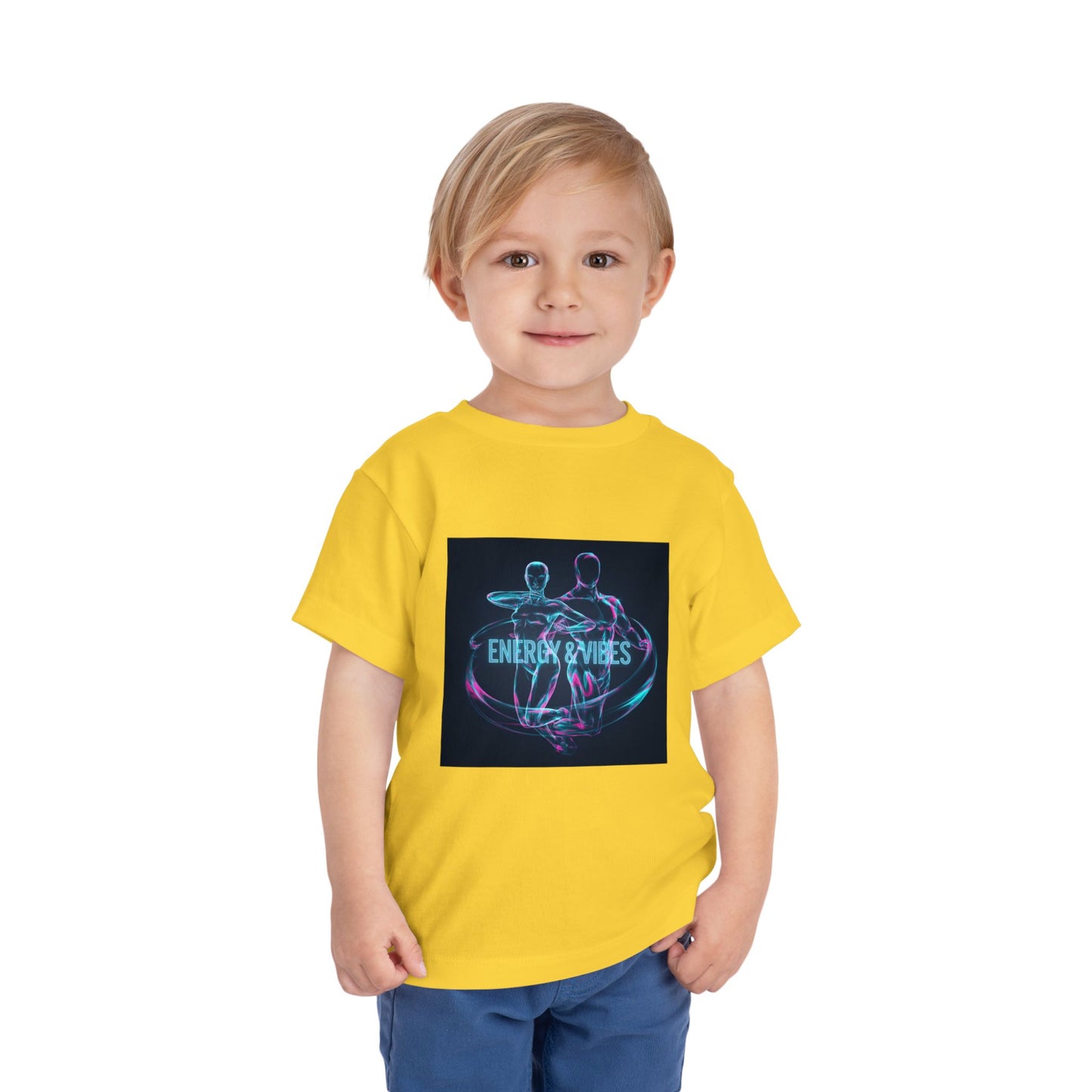 Toddler Tee — Energy & Vibes Neon Dance Graphic