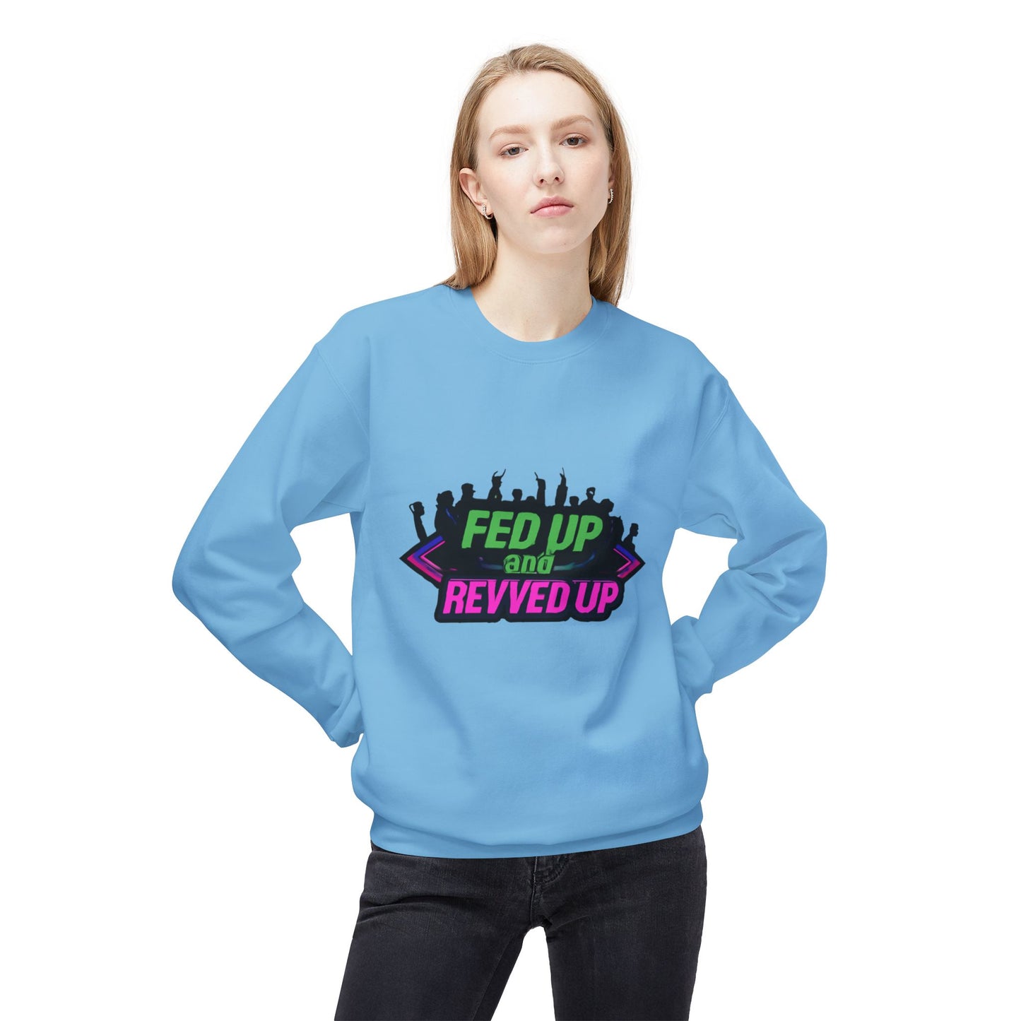 Empowered Message Crewneck Sweatshirt, Unisex Fleece, Activism Sweatshirt, Political Apparel, Comfortable Streetwear