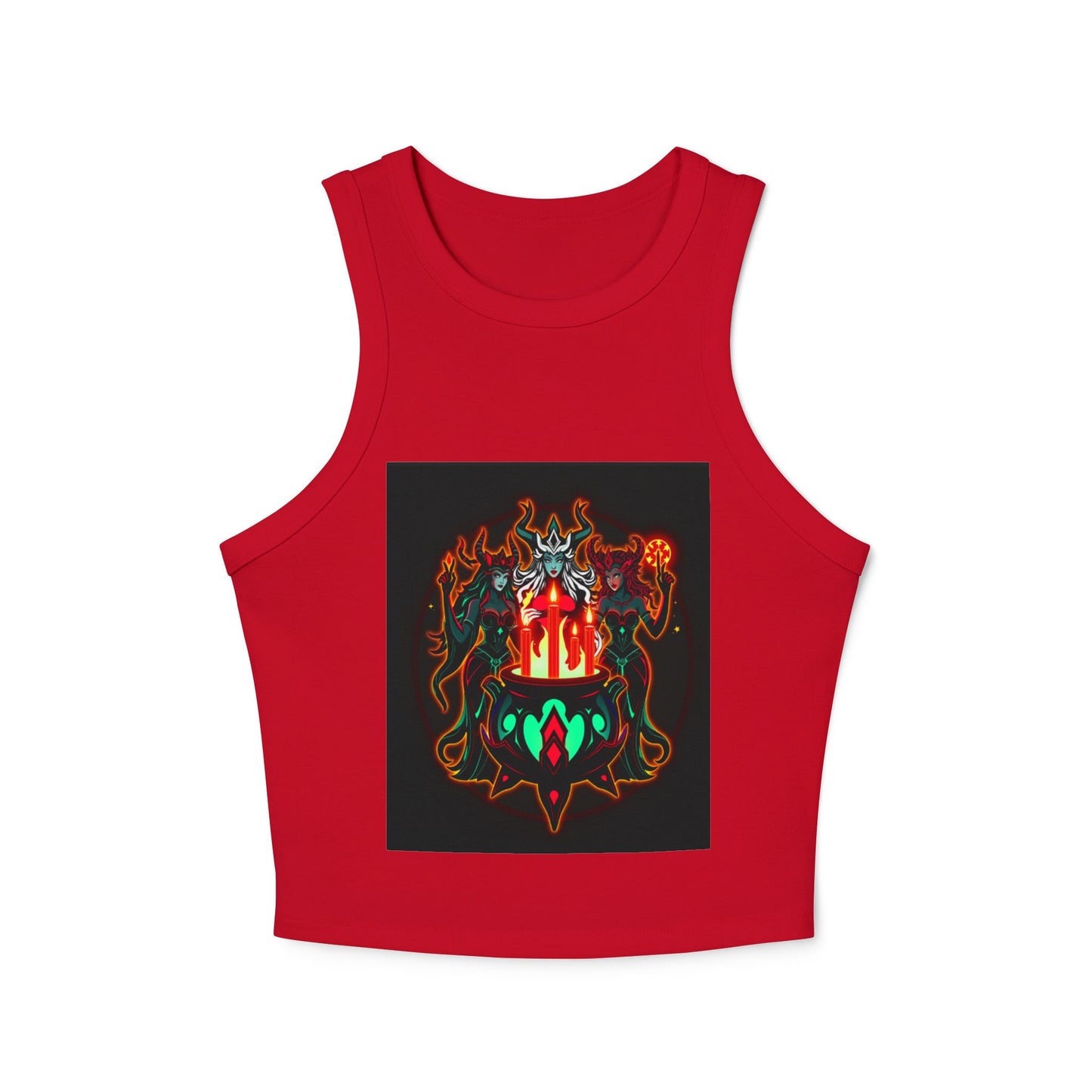 Flame Goddess Tank — Women's Racerback Crop Tank Top