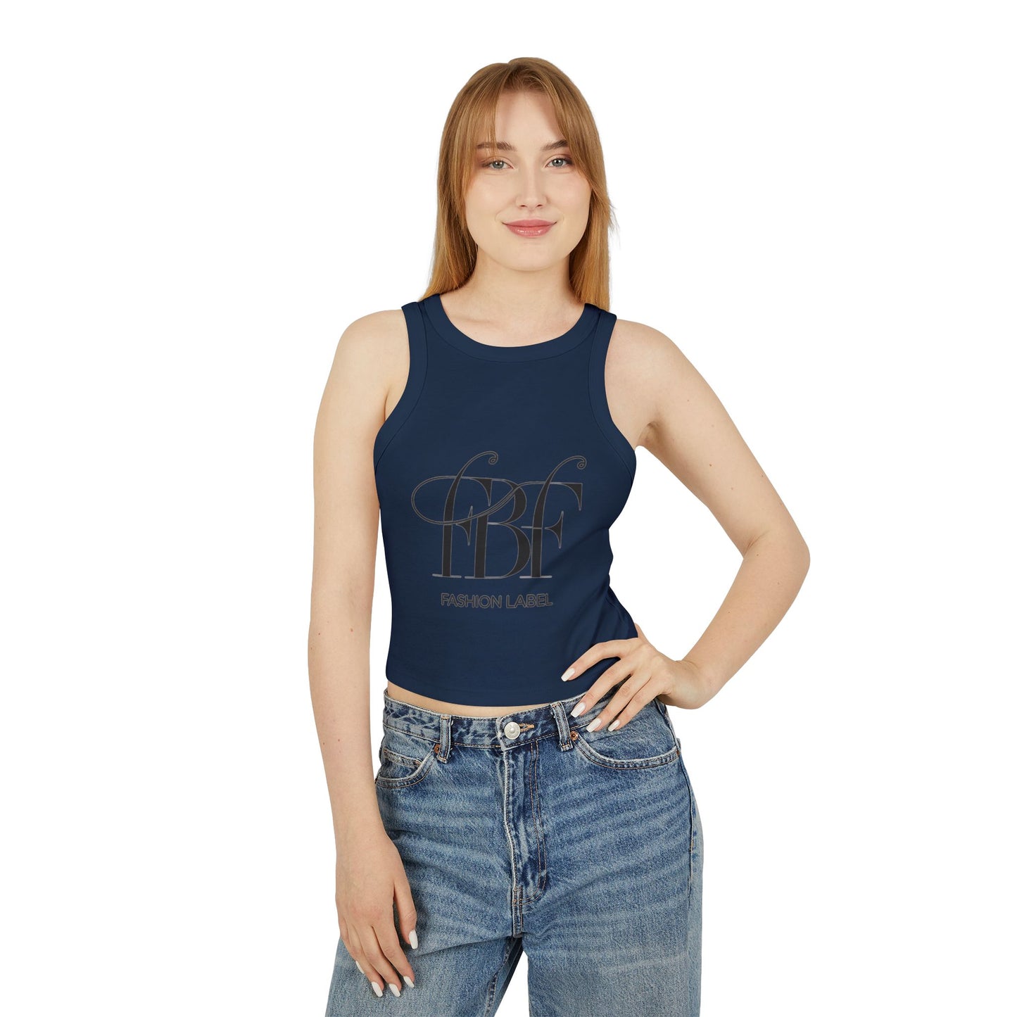 Chic Micro Rib Racer Tank Top, Summer Casual Top, Women's Fashion Tee, Workout Wear, Stylish Crop Top, Trendy Tank for Every Occasion