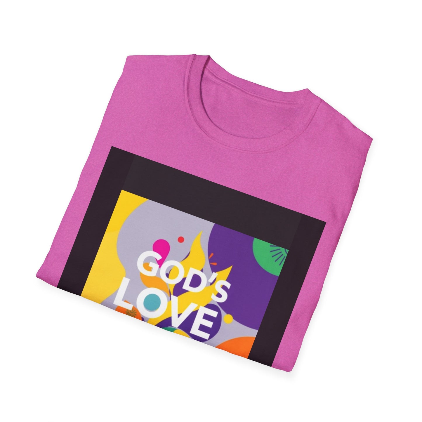 Unisex Softstyle T-Shirt with God's Love Design, Faith Shirt, Inspirational Tee, Christian Apparel, Gift for Believers, Everyday Wear
