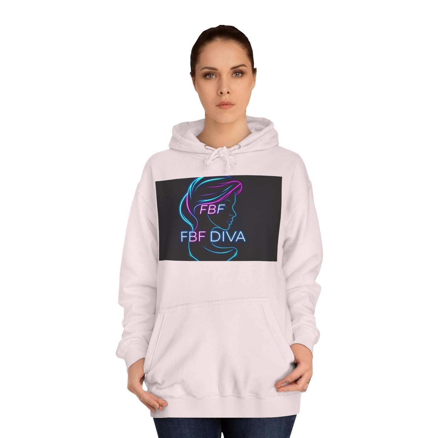 Neon FBF College Hoodie, Unisex Streetwear, Stylish Campus Apparel, Cozy Gift for Students, Trendy College Wear, FBF Diva Hoodie