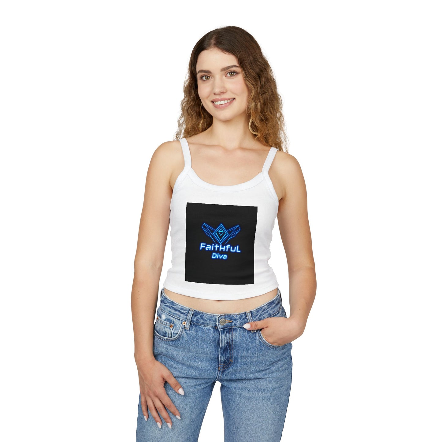Neon Vibes Spaghetti Strap Tank Top, Stylish Crop Top, Summer Wear, Festival Fashion, Music Concert Top, Gifts for Her