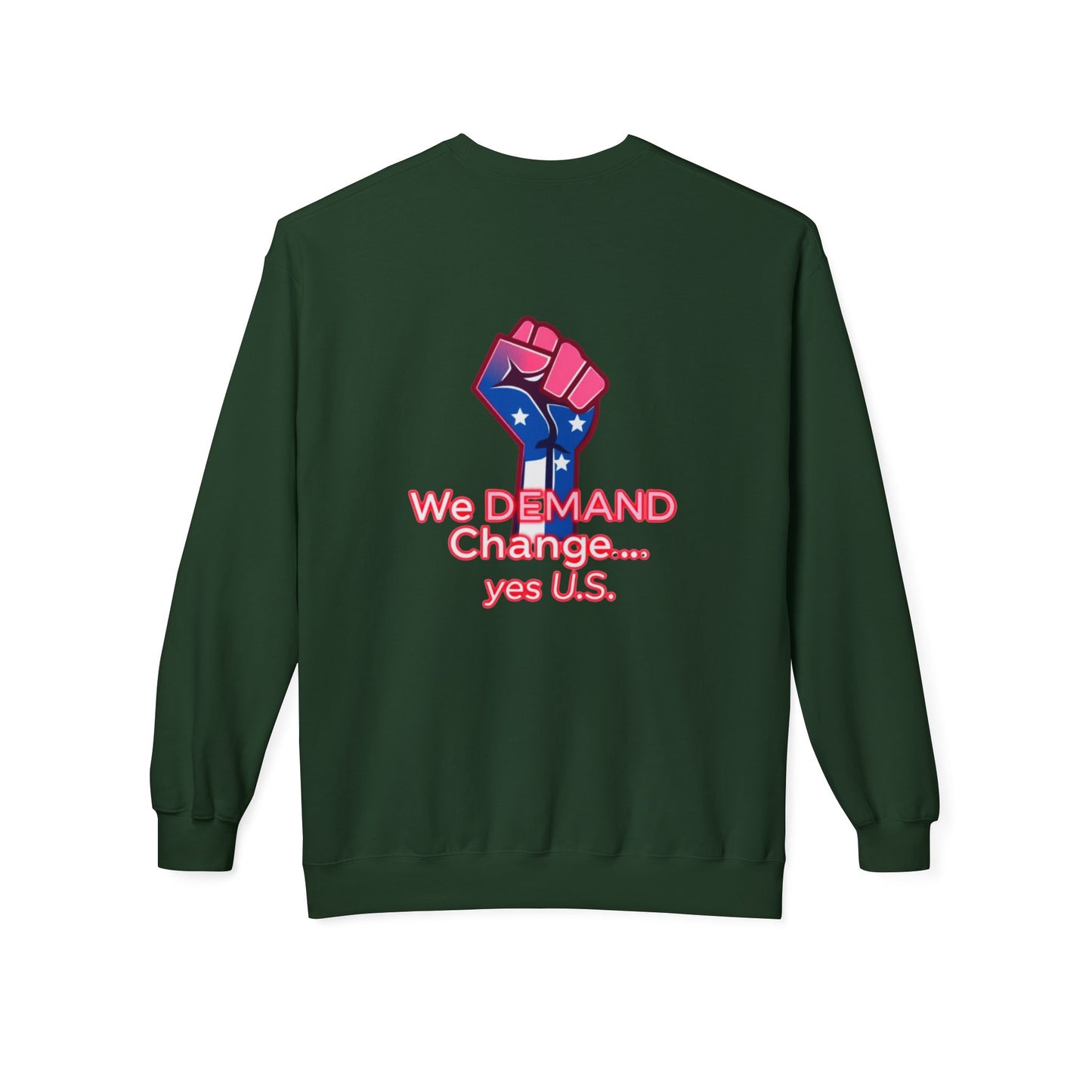 Empowered Message Crewneck Sweatshirt, Unisex Fleece, Activism Sweatshirt, Political Apparel, Comfortable Streetwear