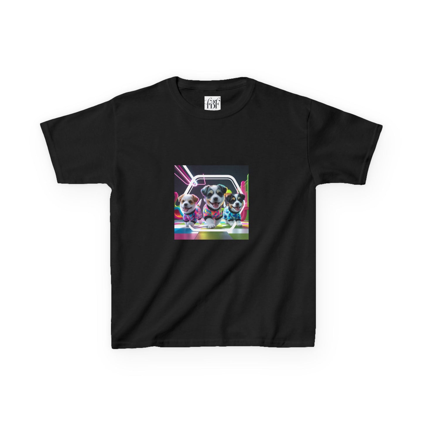 Colorful Dog-Themed Kids Tee - 'Unity Fun' Design