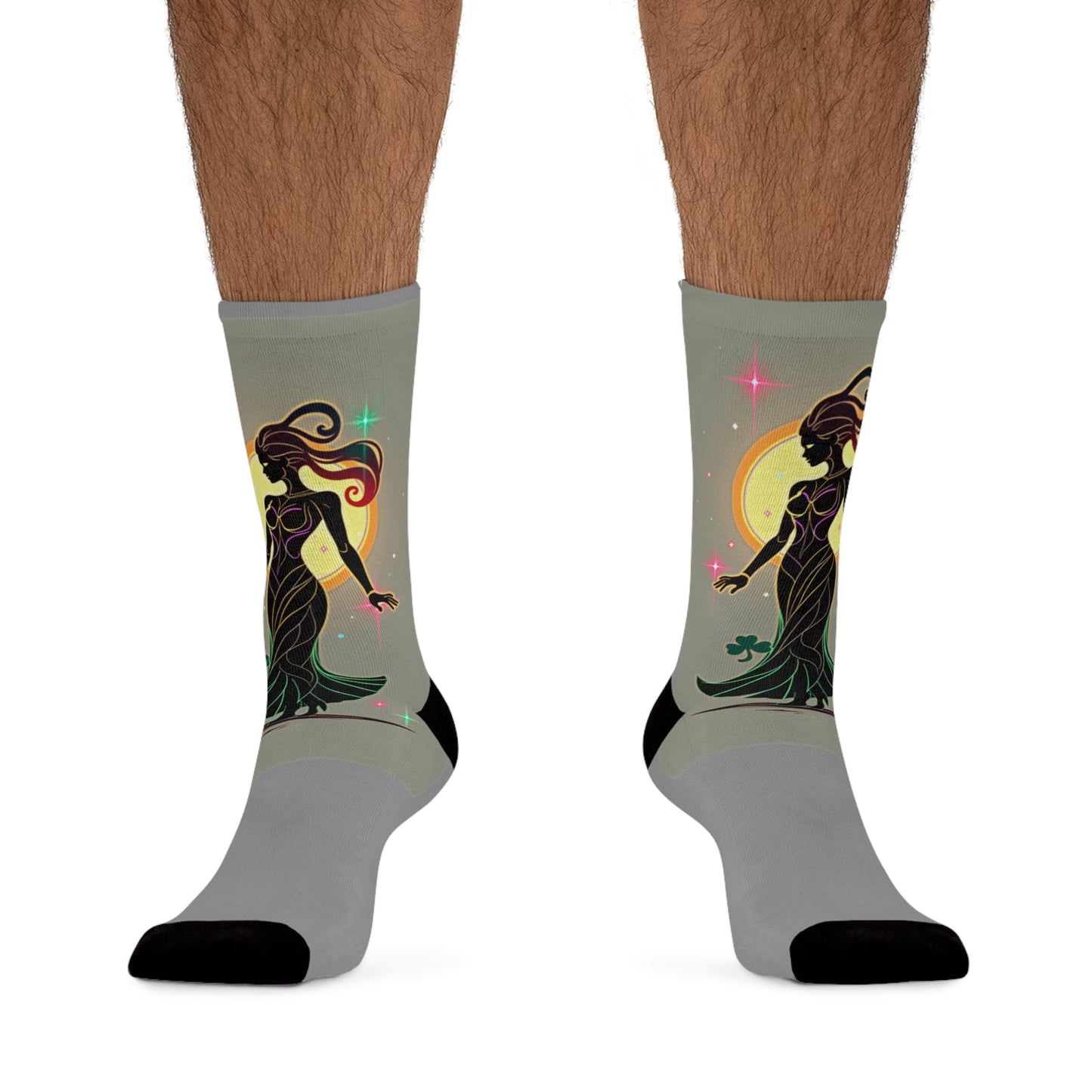 Stylish Eco-Friendly Socks, Wearable Art Socks, Unique Gift for Her, Recycled Material Footwear, Chic Everyday Socks