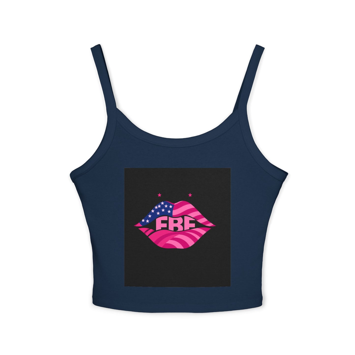 Women's Spaghetti Strap Tank Top - USA Pride Design, Summer Outfit, Festival Wear, Fourth of July Essential, Casual Top, Trendy Apparel