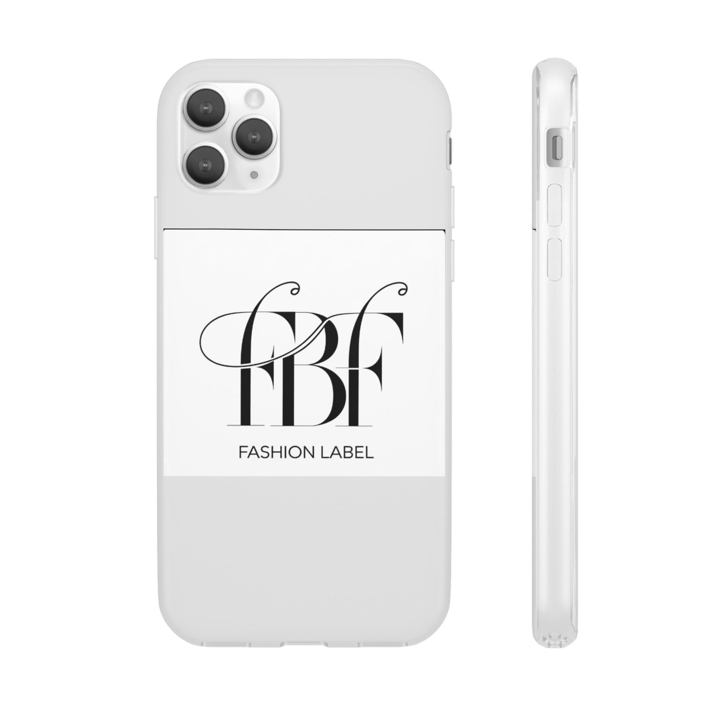 Chic Flexi Phone Case with Fashion Label Design