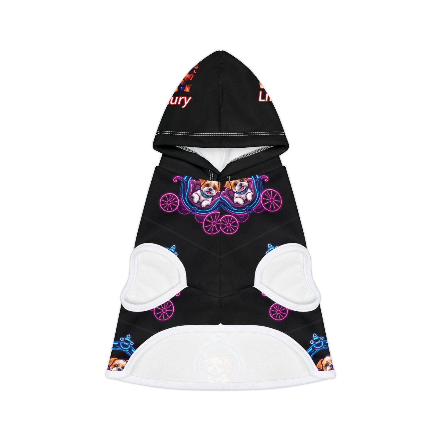 Stylish Pet Hoodie with Playful Carriage Design - Ideal for Fashionable Pets