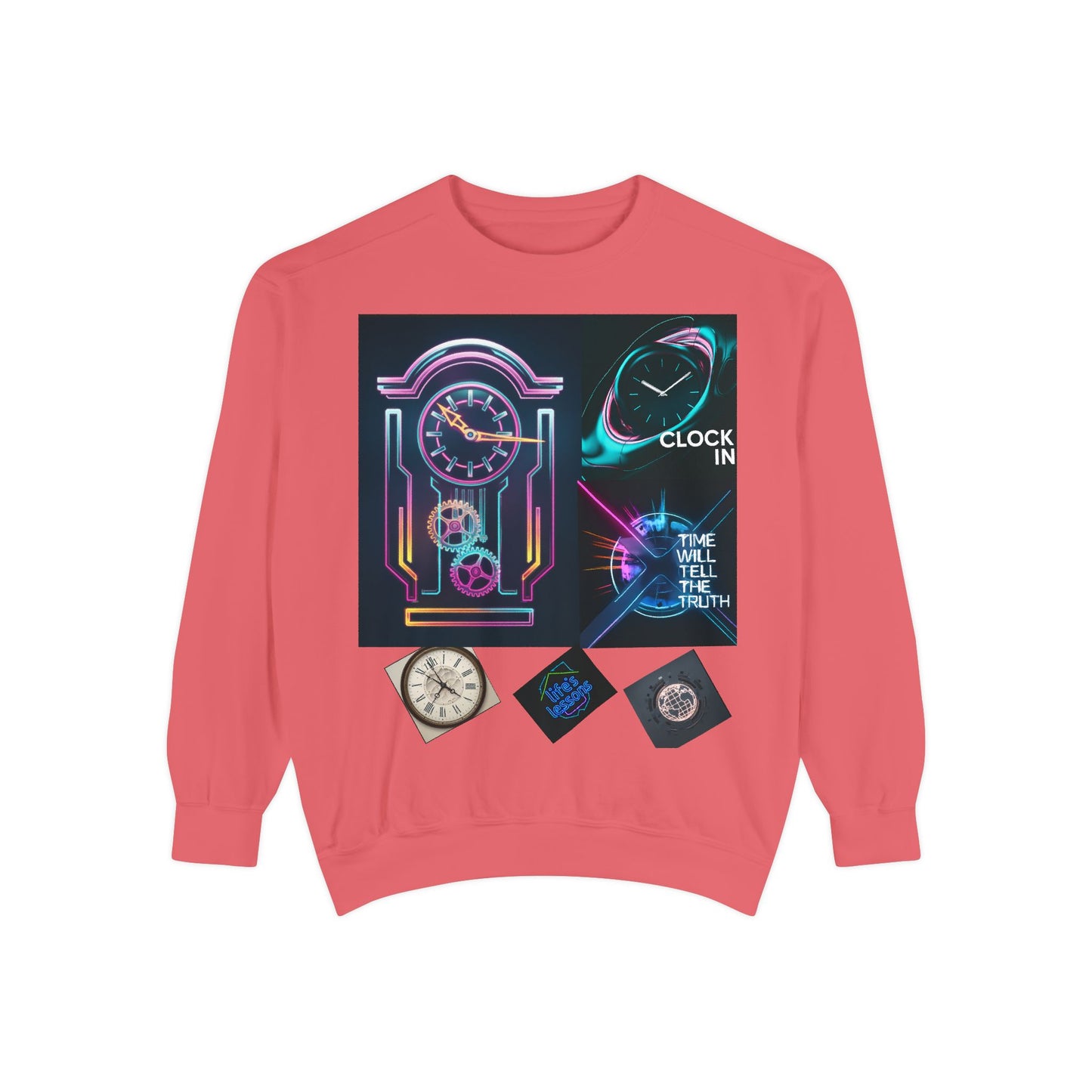 Retro Neon Clock Sweatshirt
