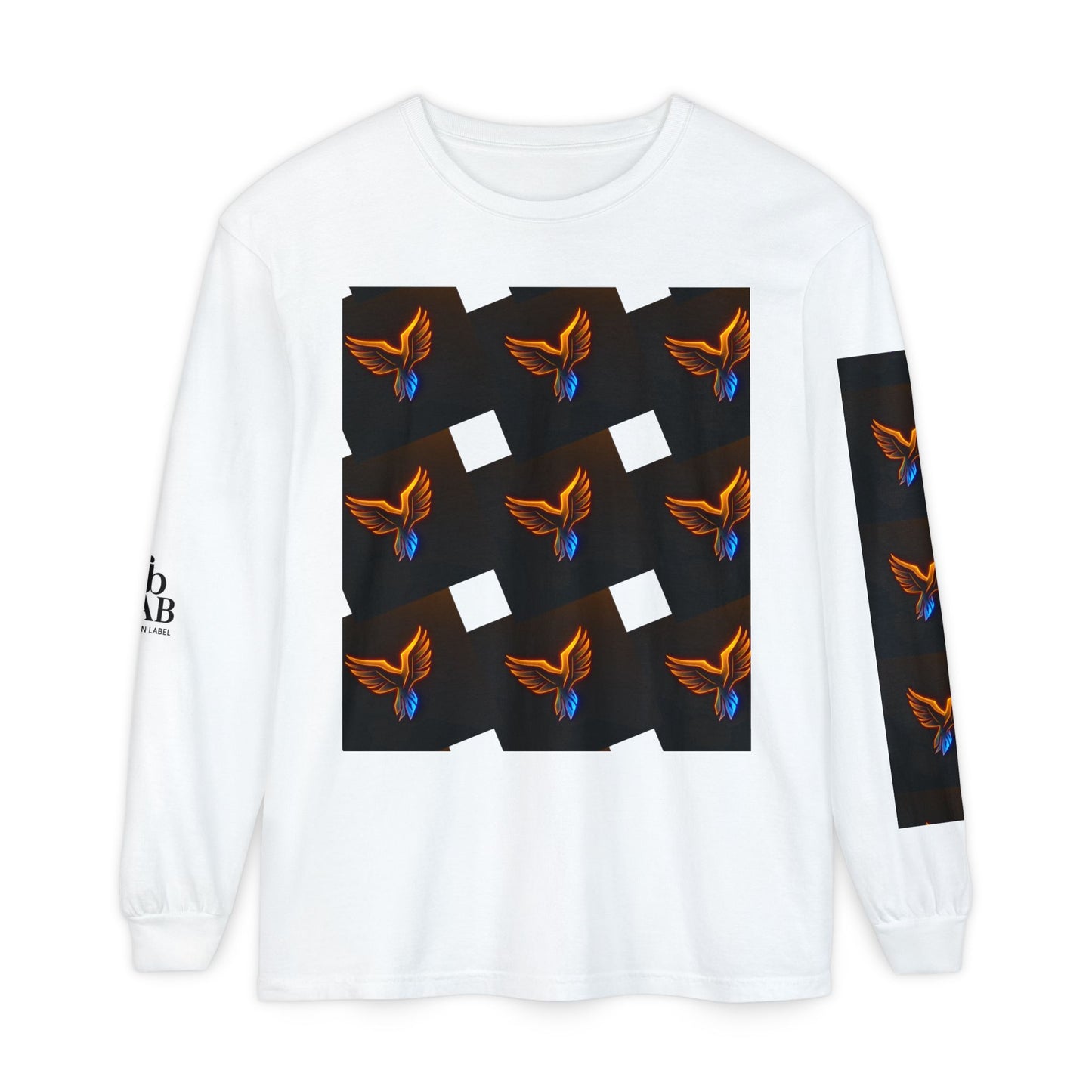 Vibrant Long Sleeve T-Shirt with Phoenix Design - Casual Wear for Bird Lovers, Gifts, Unique Fashion, Everyday Style, Unisex Apparel