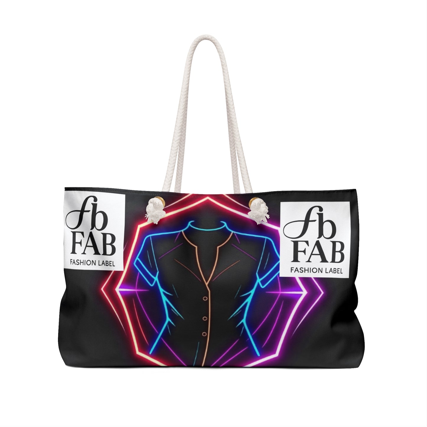 Trendy Weekender Bag with Neon Design, Perfect for Travel, Gym, or Weekend Getaways, Stylish Tote for Fashion Lovers, Gift for Her