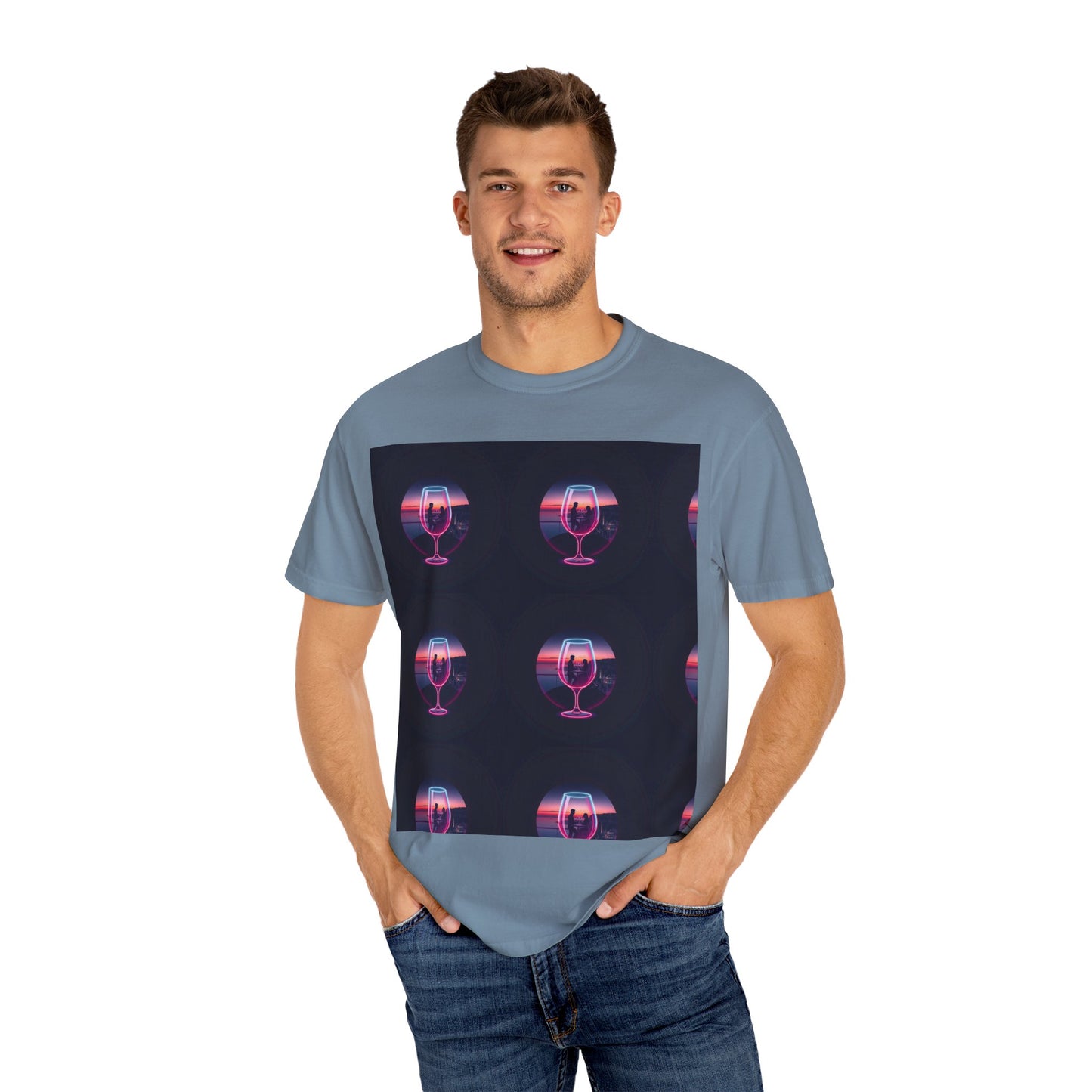 Retro Sunset Glasses T-Shirt, Unisex Garment-Dyed Tee for Casual Wear, Vintage Aesthetic Shirt, Gift for Friends, Summer Vibes Tee, [...]