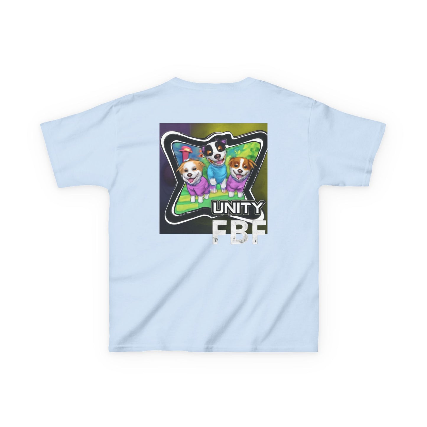 Colorful Dog-Themed Kids Tee - 'Unity Fun' Design
