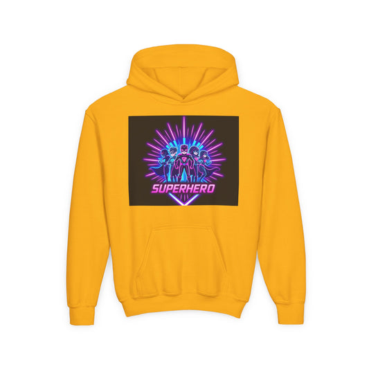 Youth Superhero Sweatshirt for Kids, Fun Hoodie for Playdates, Gift for Birthdays, Cool Sweatshirt for Young Heroes, Perfect for Casual Wear