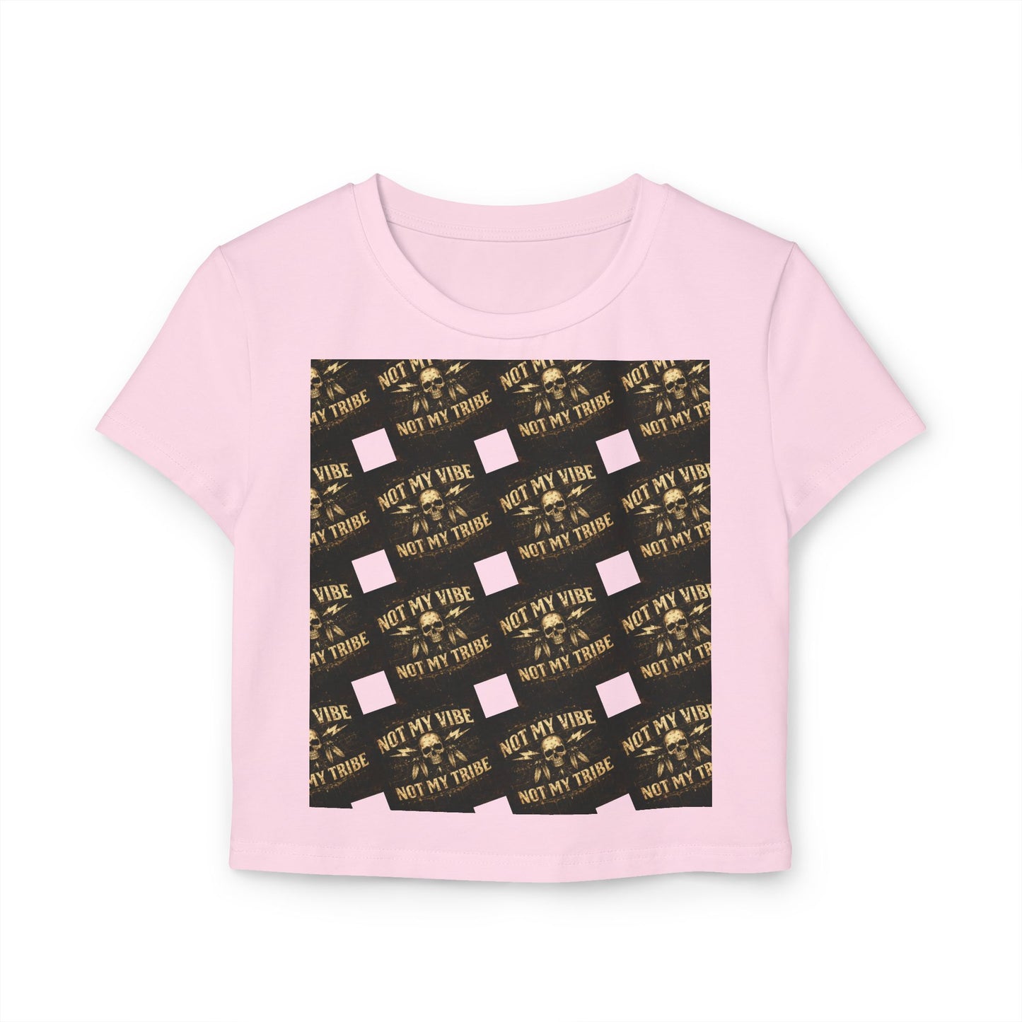 Not My Vibe Cropped Baby Tee — Funny Sarcastic Graphic Top for Women