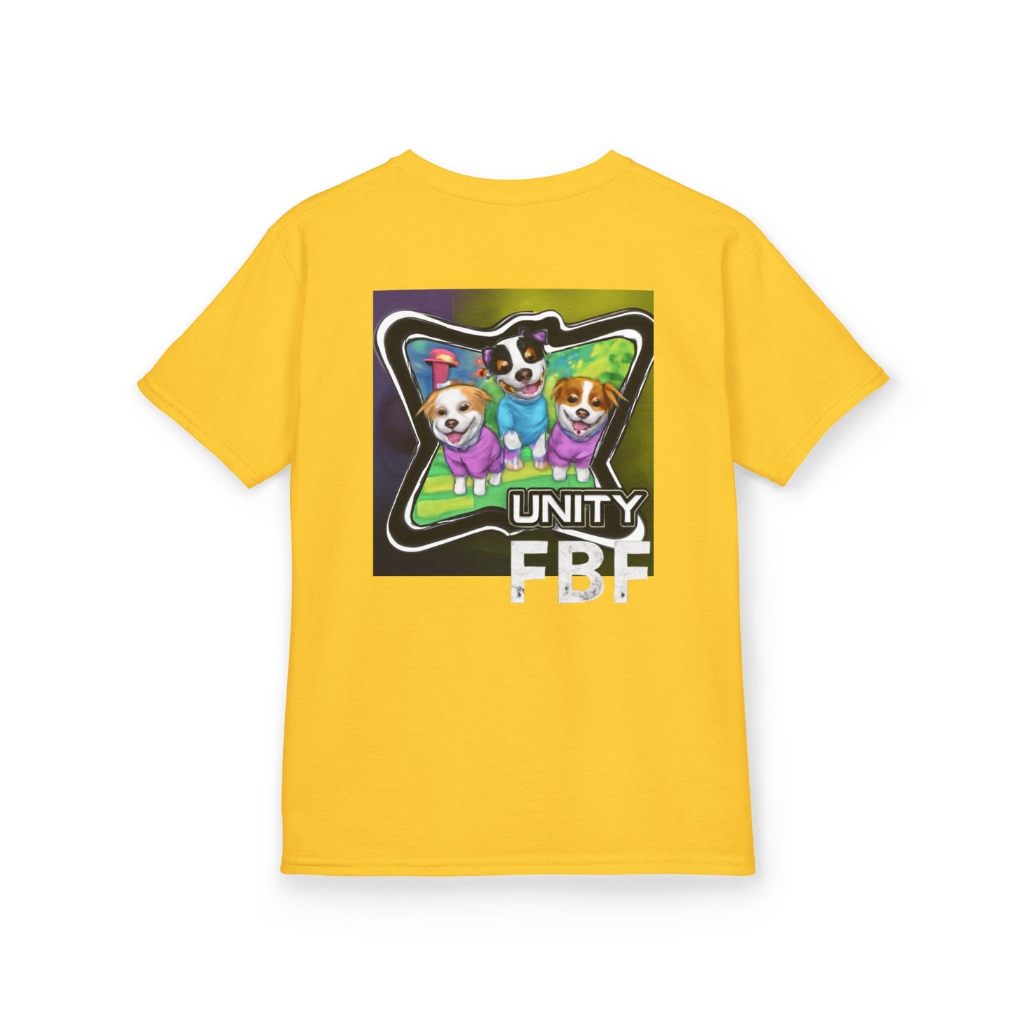 Colorful Dog-Themed Kids Tee - 'Unity Fun' Design