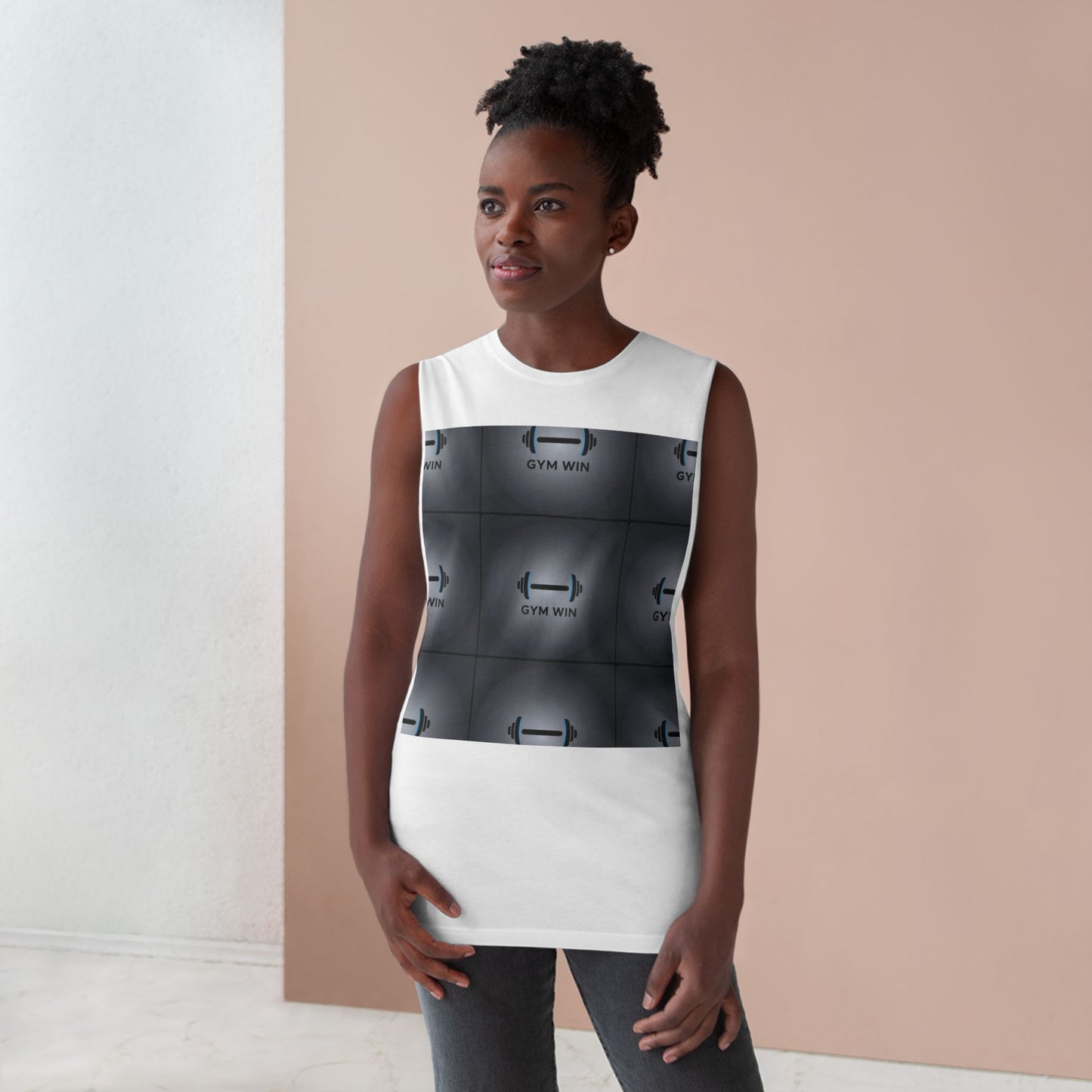 Motivational Gym Tank Top - 'GYM WIN' Unisex Workout Wear