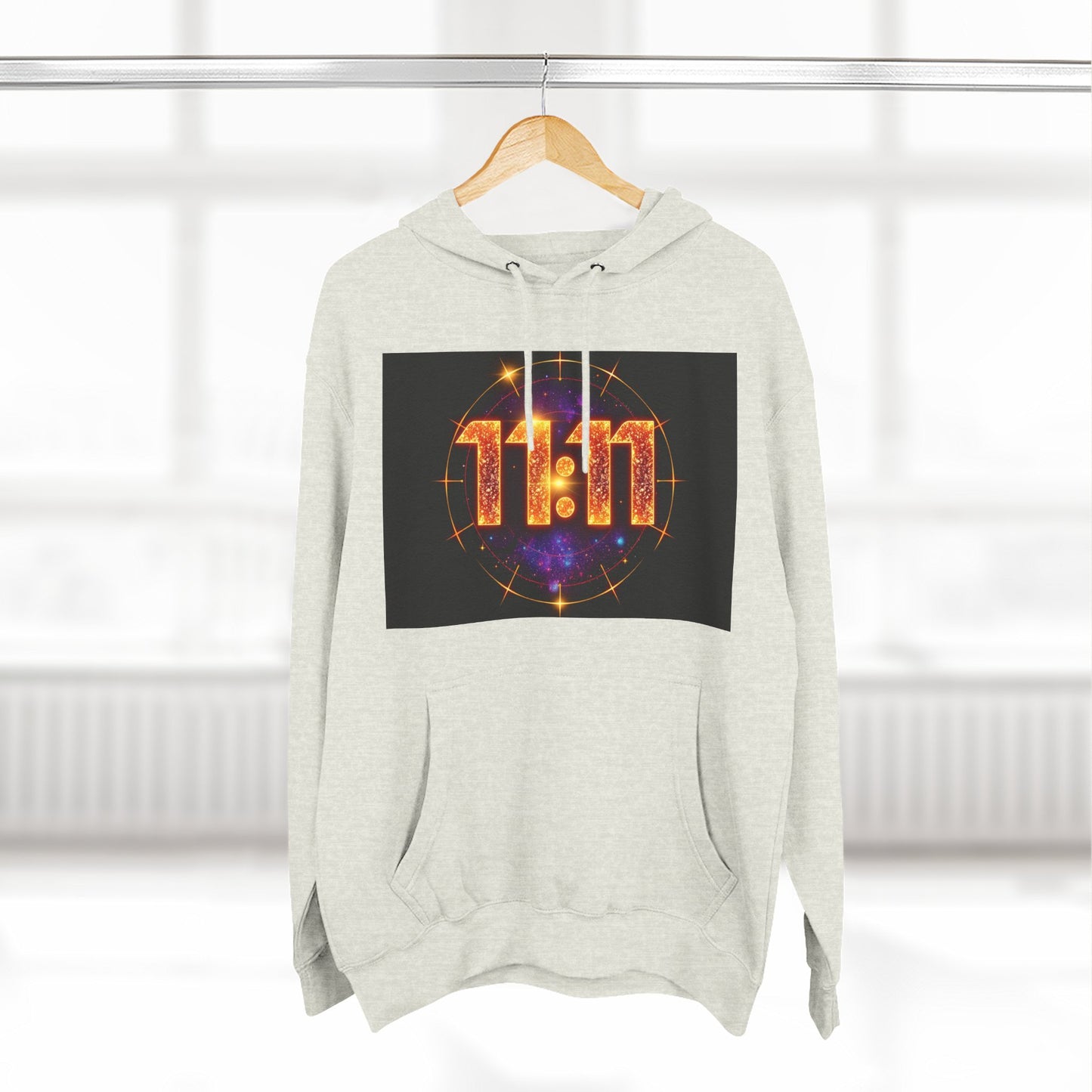 Fleece Hoodie with 11:11 & Superstar Birthrite Design, Cozy Sweatshirt for Spirituality, Affirmations, Astrology Gifts, Unisex Hoodie