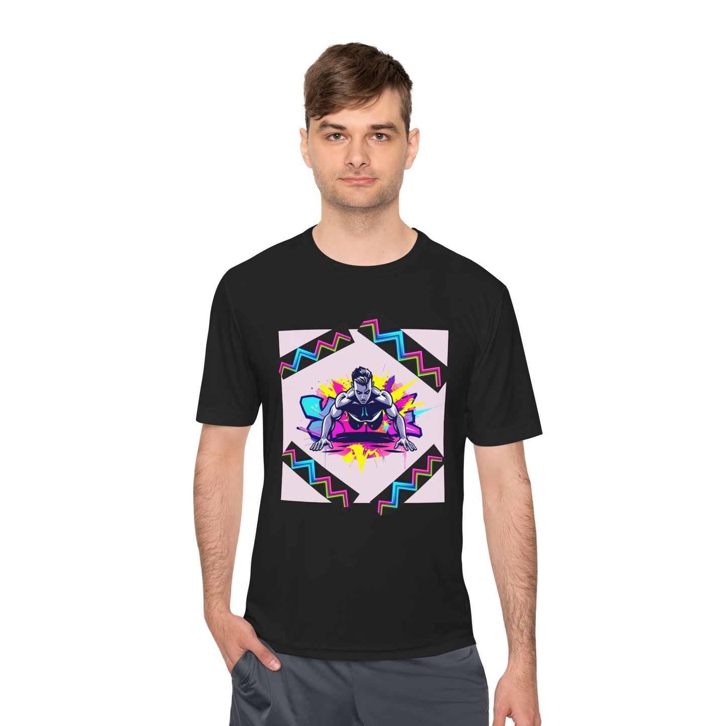Vibrant Graphic Moisture Wicking Tee for Active Lifestyle