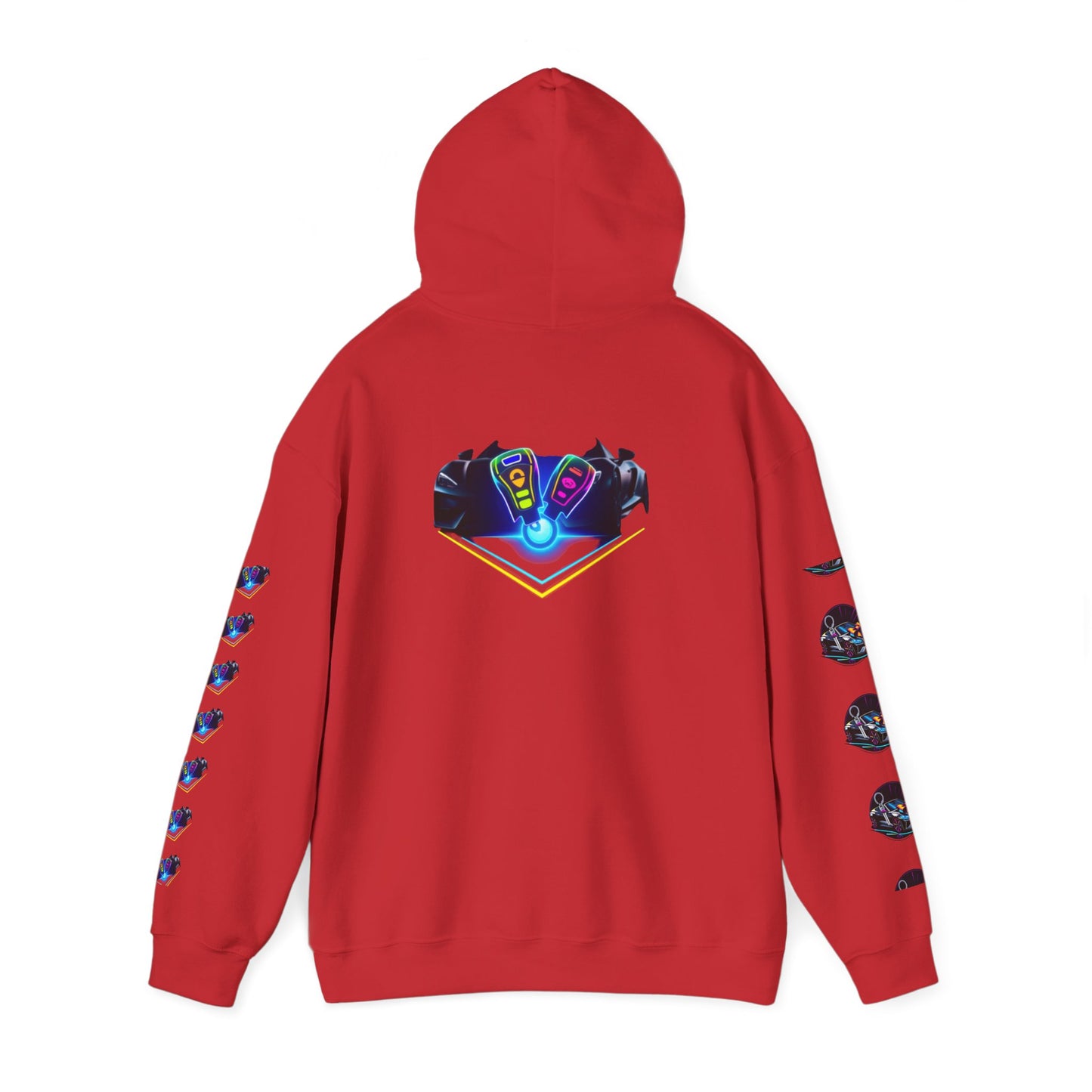 Stylish Unisex Heavy Blend™ Hoodie with Neon Design - Perfect for Winter Fashion & Casual Outings