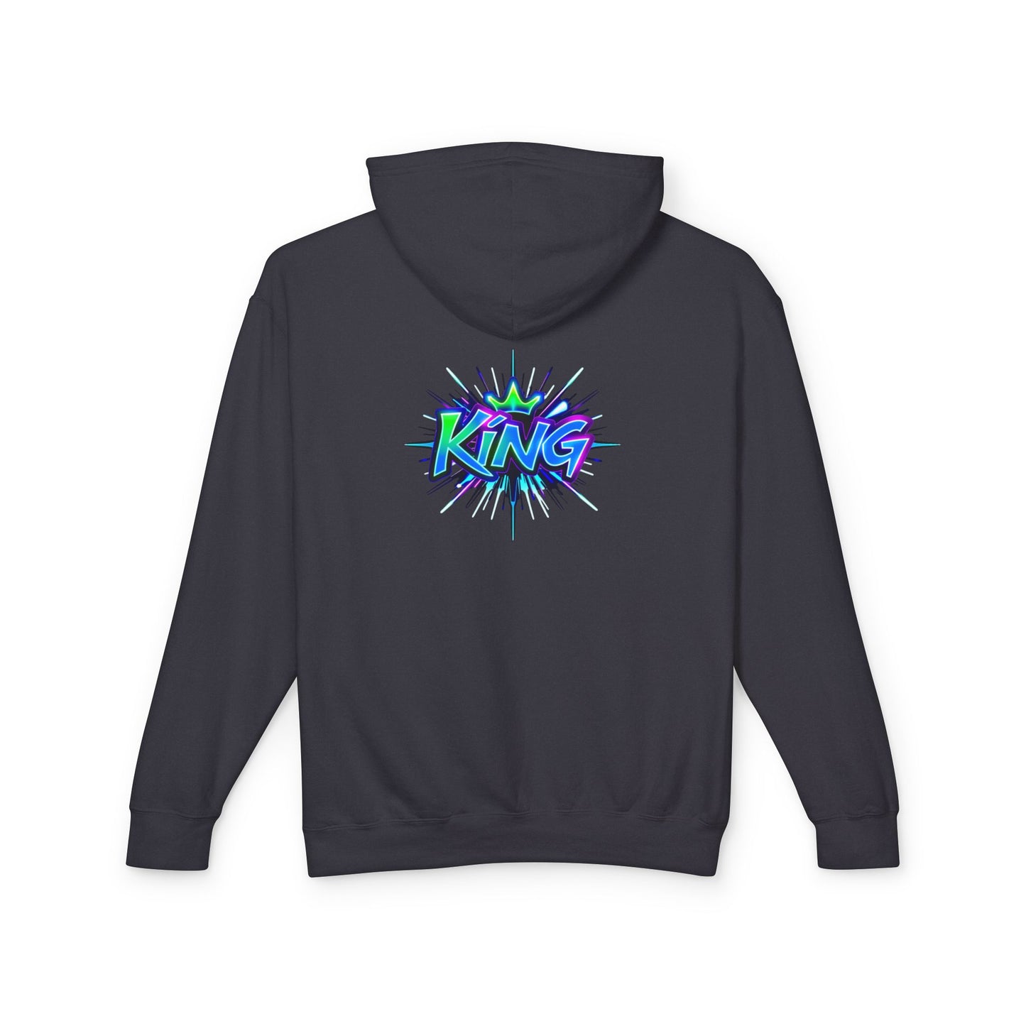 Colorful King Hoodie for Trendy Casual Wear, Unisex Lightweight Sweatshirt for Men & Women, Perfect Gift for Birthdays, Hip Hop Vibes, [...]