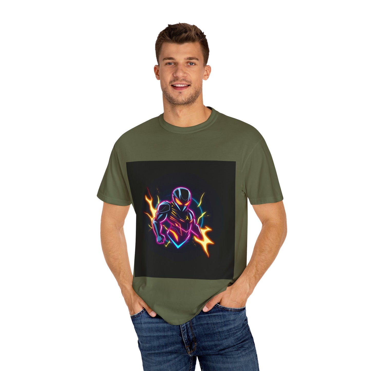 Vibrant Unisex Graphic T-Shirt, Cosmic Dreams Tee, Retro Neon Shirt, Stylish Casual Wear, Gift for Gamers & Dreamers
